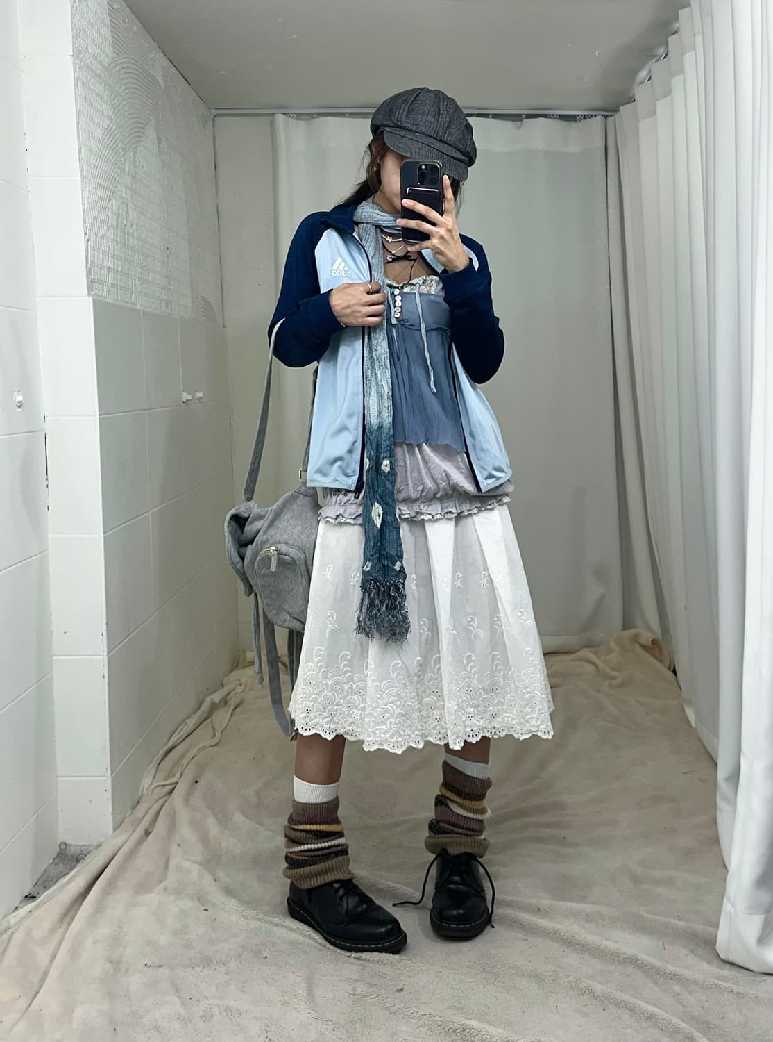 아디다스 캐주얼 히피 모리걸 블루 코디세트 상품이미지1
