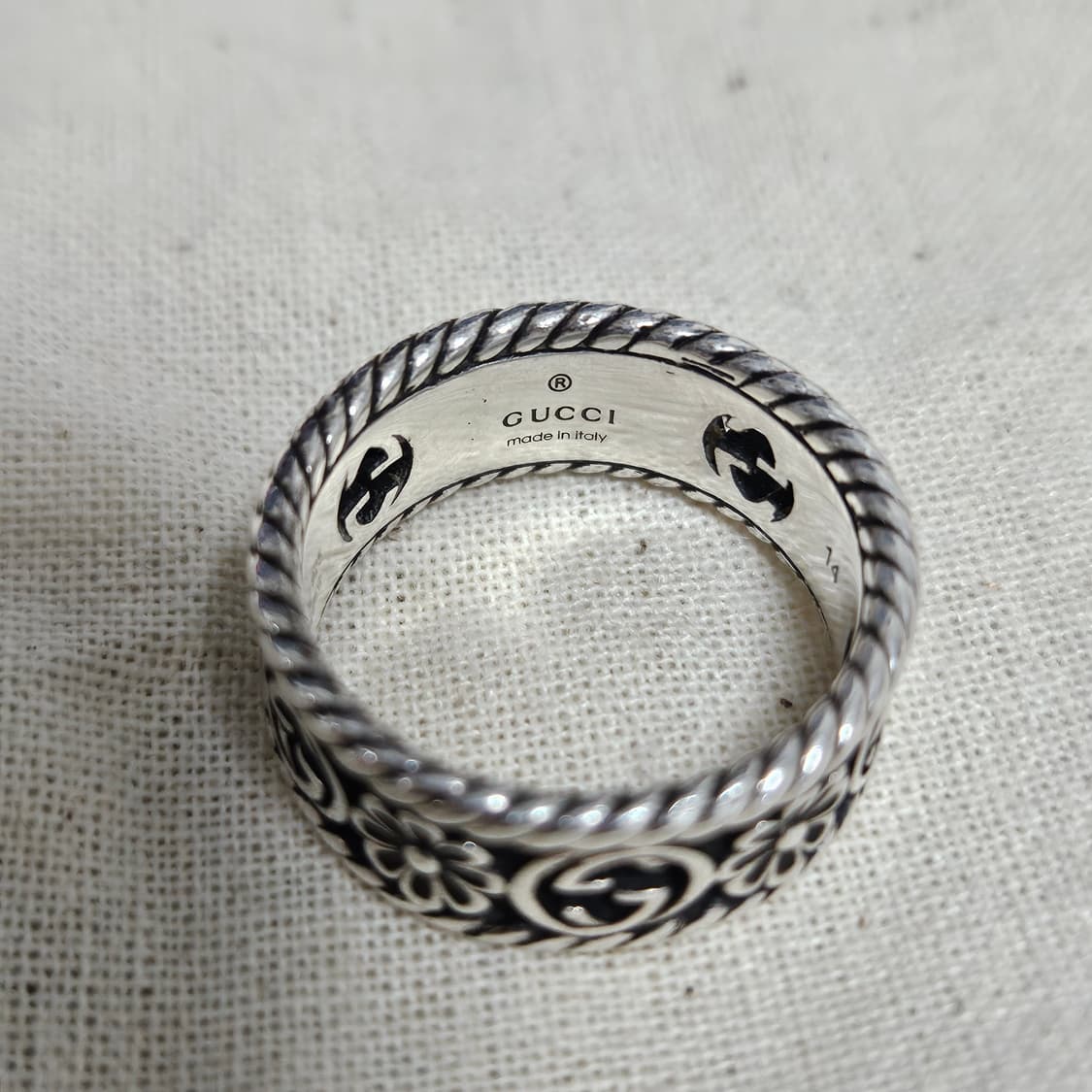 구찌 플로라 인터로킹 실버링(급처) 상품이미지4