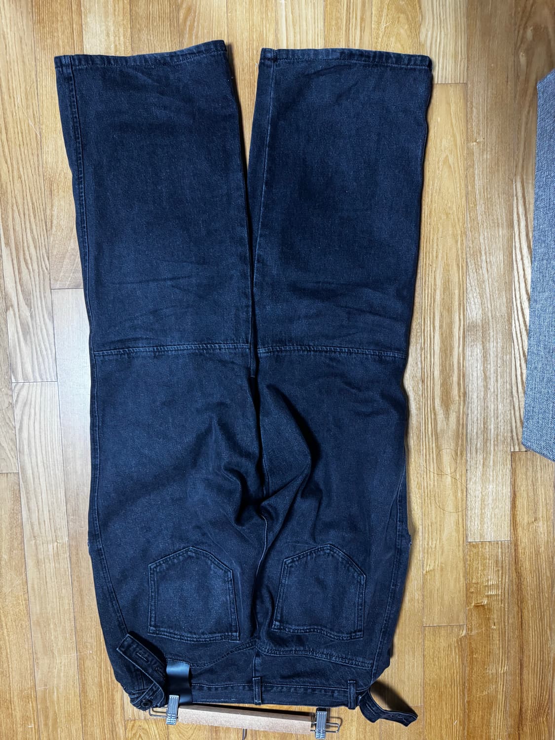 노이어 카고 흑청 팬츠 청바지 48사이즈 상품이미지4