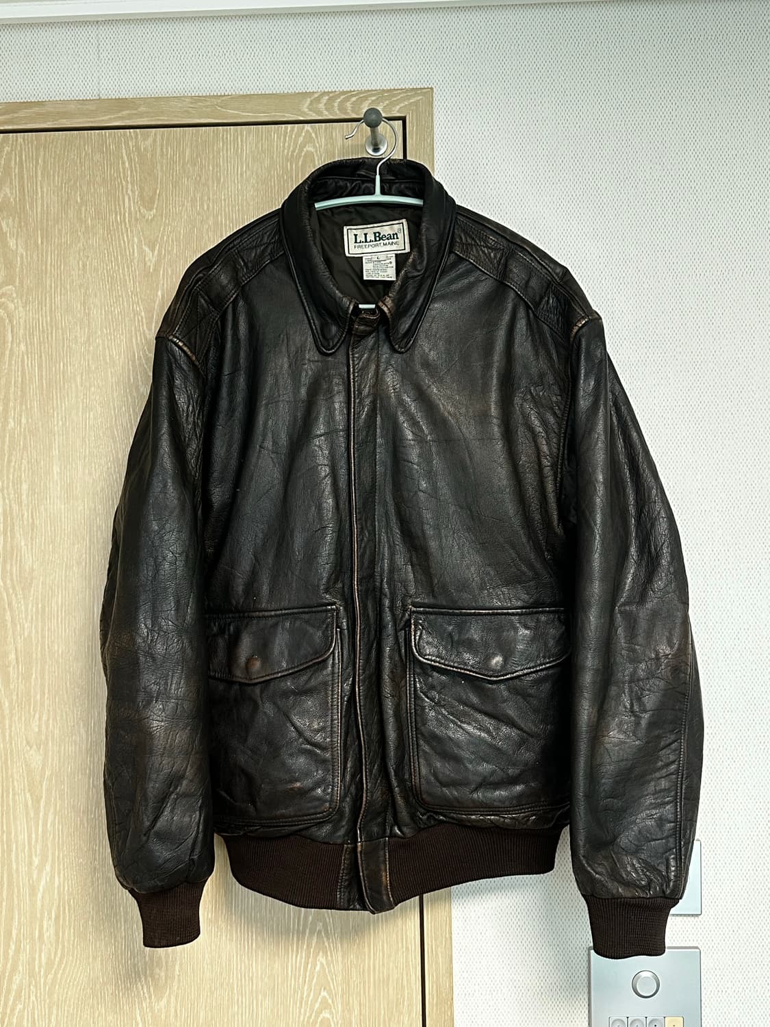 미제 엘엘빈 LL Bean a-2 고트레더 자켓 L 상품이미지1