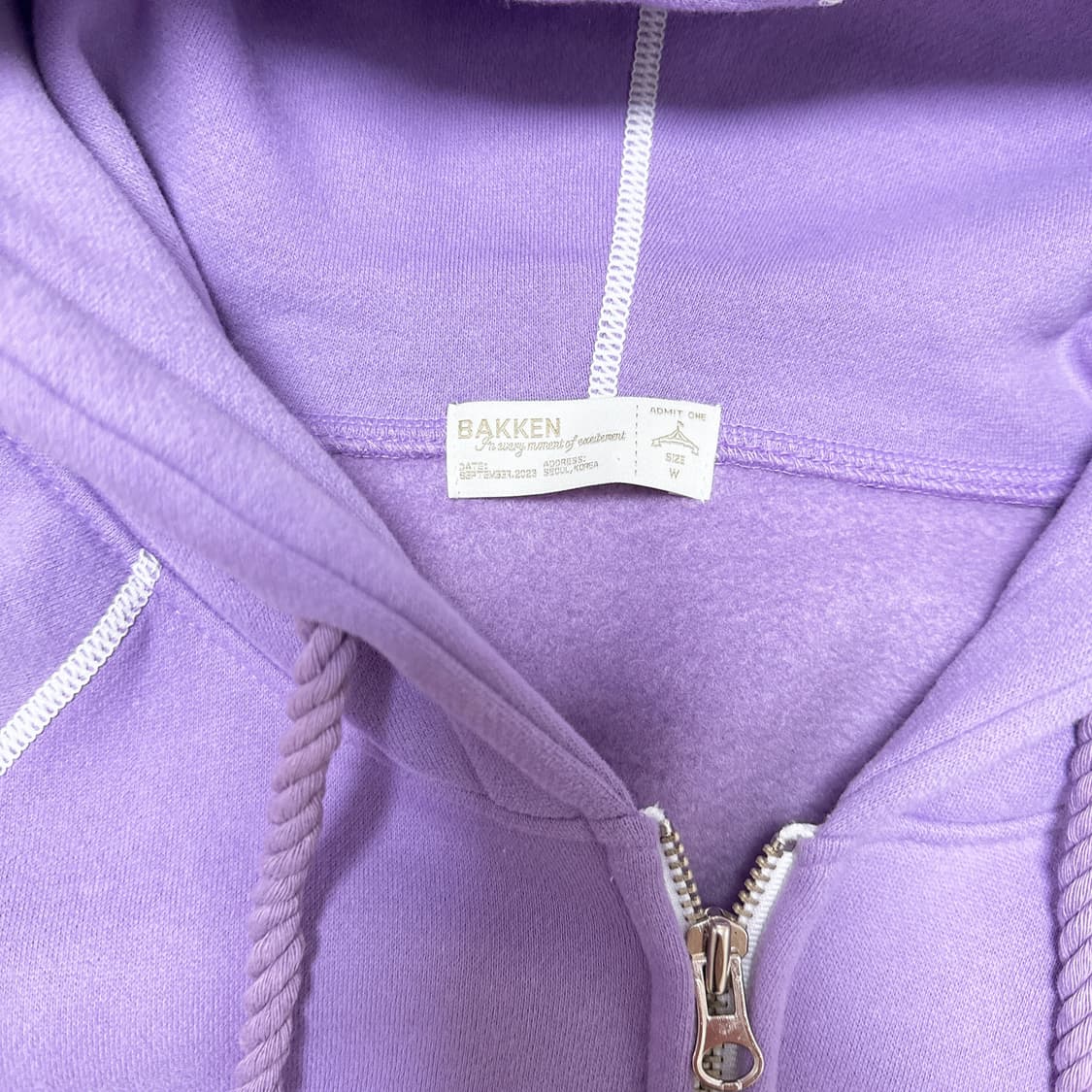 [새상품/바켄] 무신사 바켄 기모 코튼 후드집업 W 상품이미지4