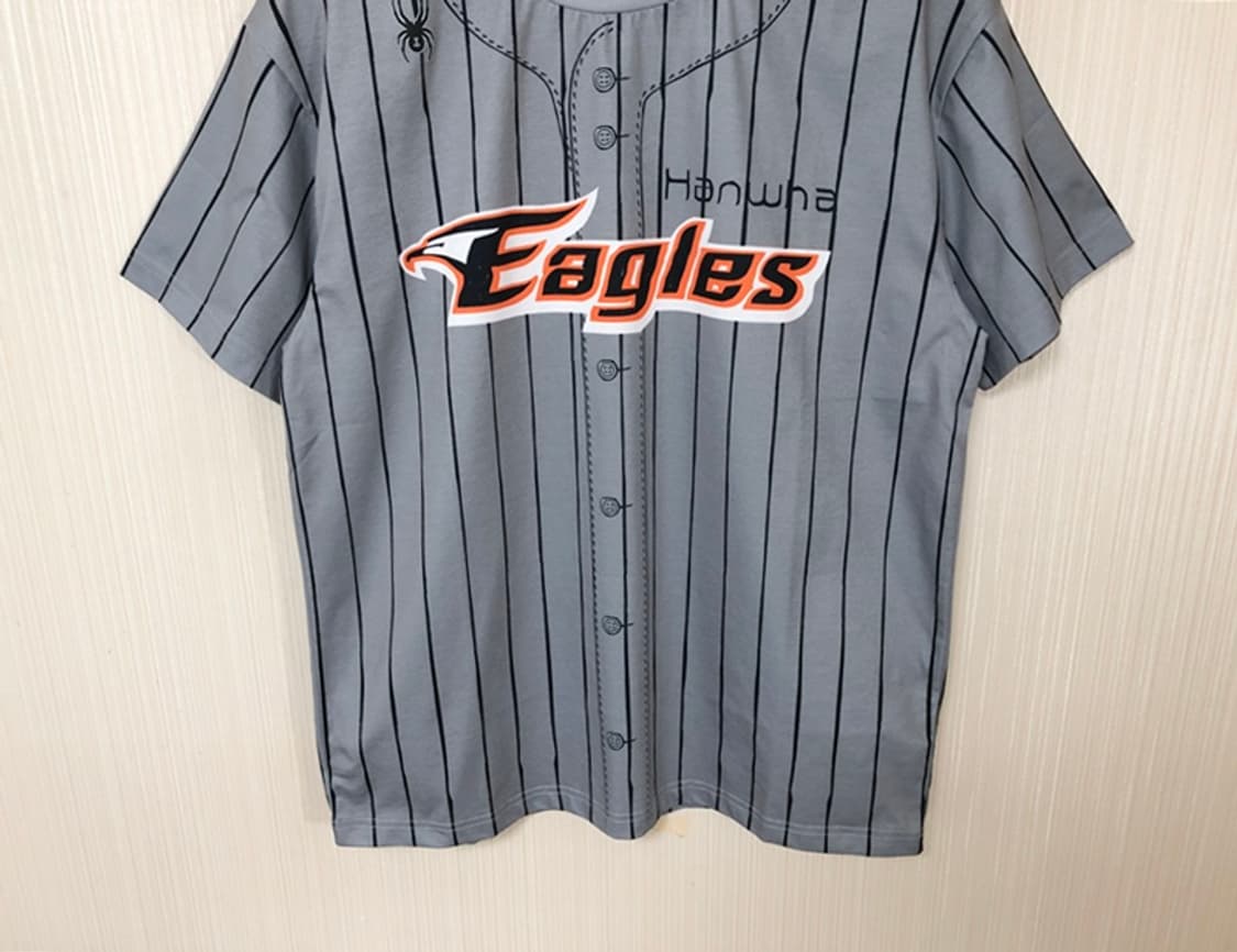 KBO 스파이더 한화이글스 남성 유니폼모티브 티셔츠 M(95) 상품이미지3