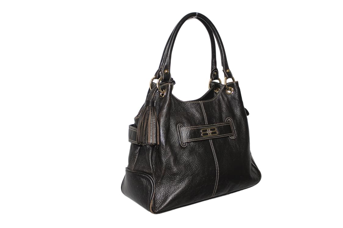 Early2000s BALENCIAGA 발렌시아가 더블 로고 레더 토트백 상품이미지1