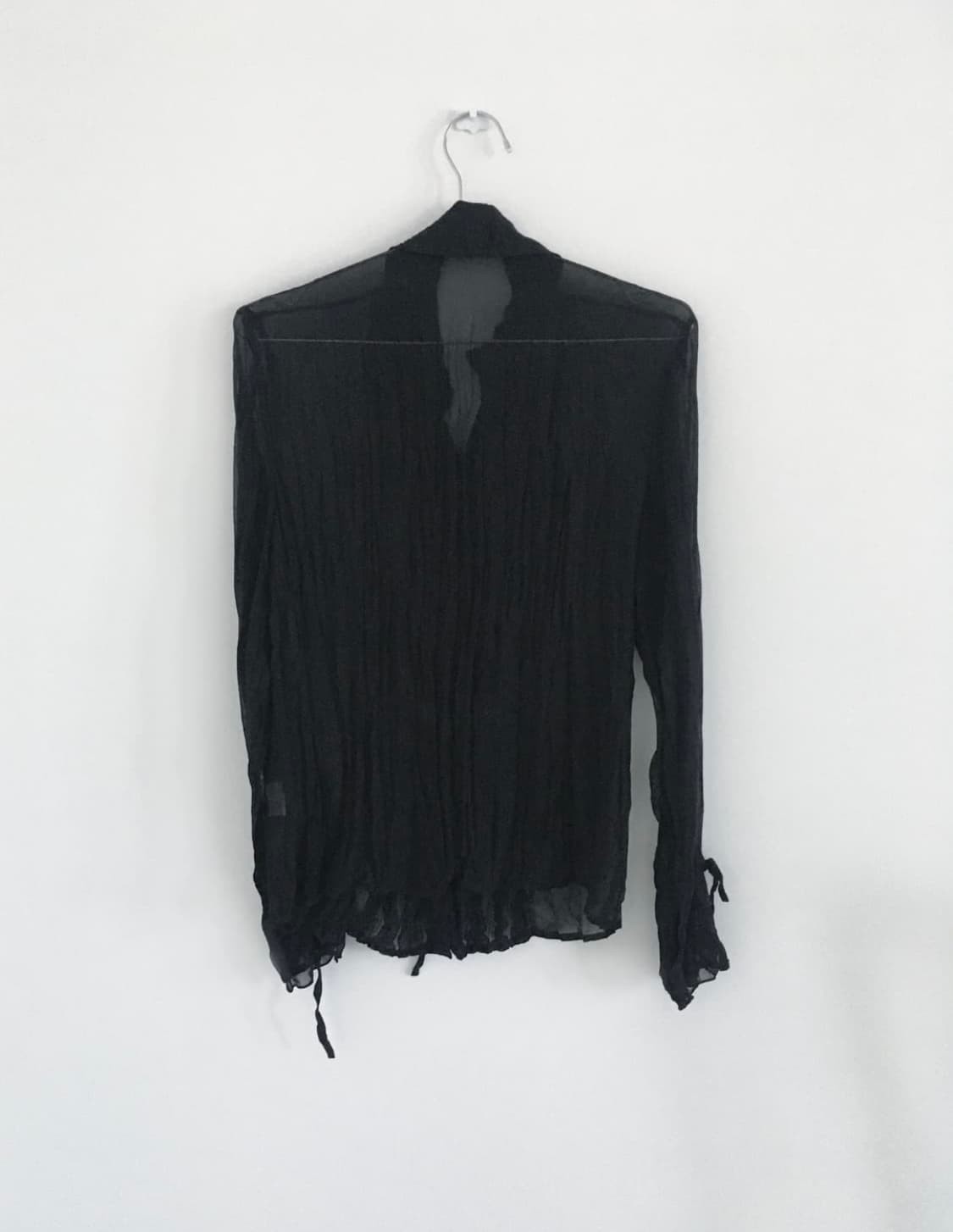 pleats see-through blouse 플리츠 시스루 블라우스  상품이미지4