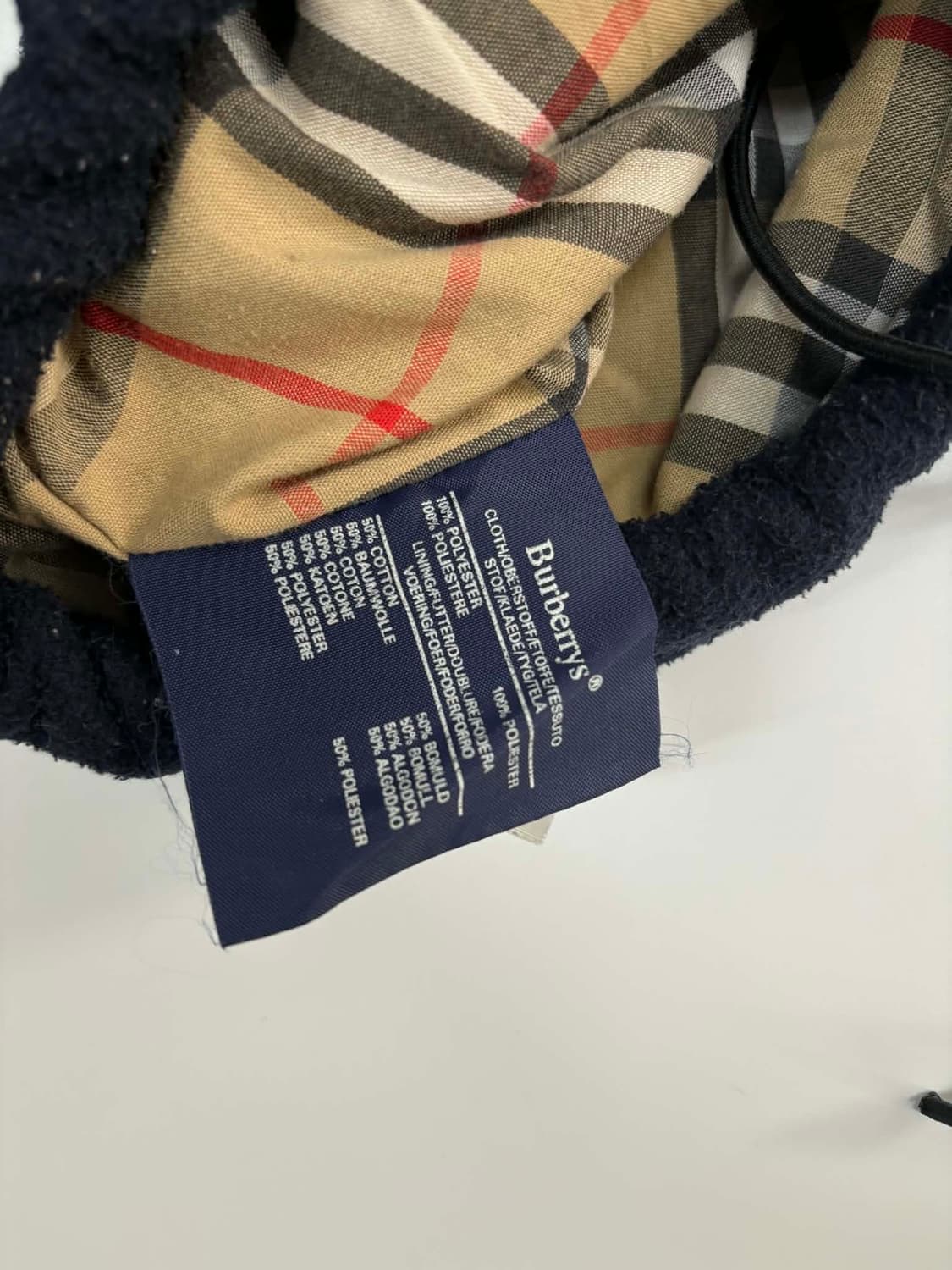 90s 버버리 노바체크 네이비 플리스 자켓 상품이미지4