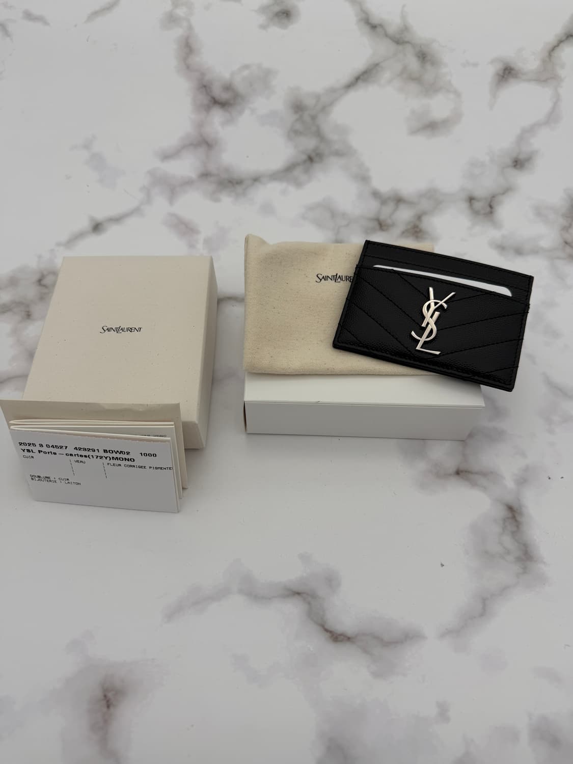 (새상품) 입생로랑 423291-BOW02-1000 카드지갑 블랙 상품이미지1