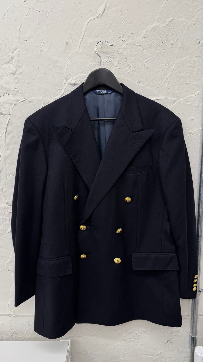 폴로 블랙 더블브레스티드 금장자켓 상품이미지1