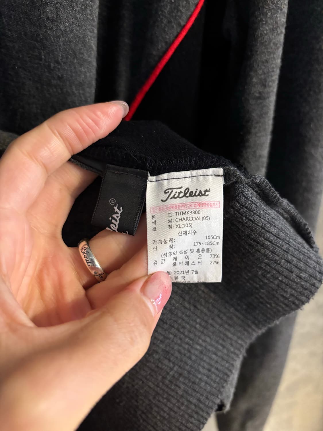 타이틀리스트 그레이 긴팔 니트 XL 상품이미지4