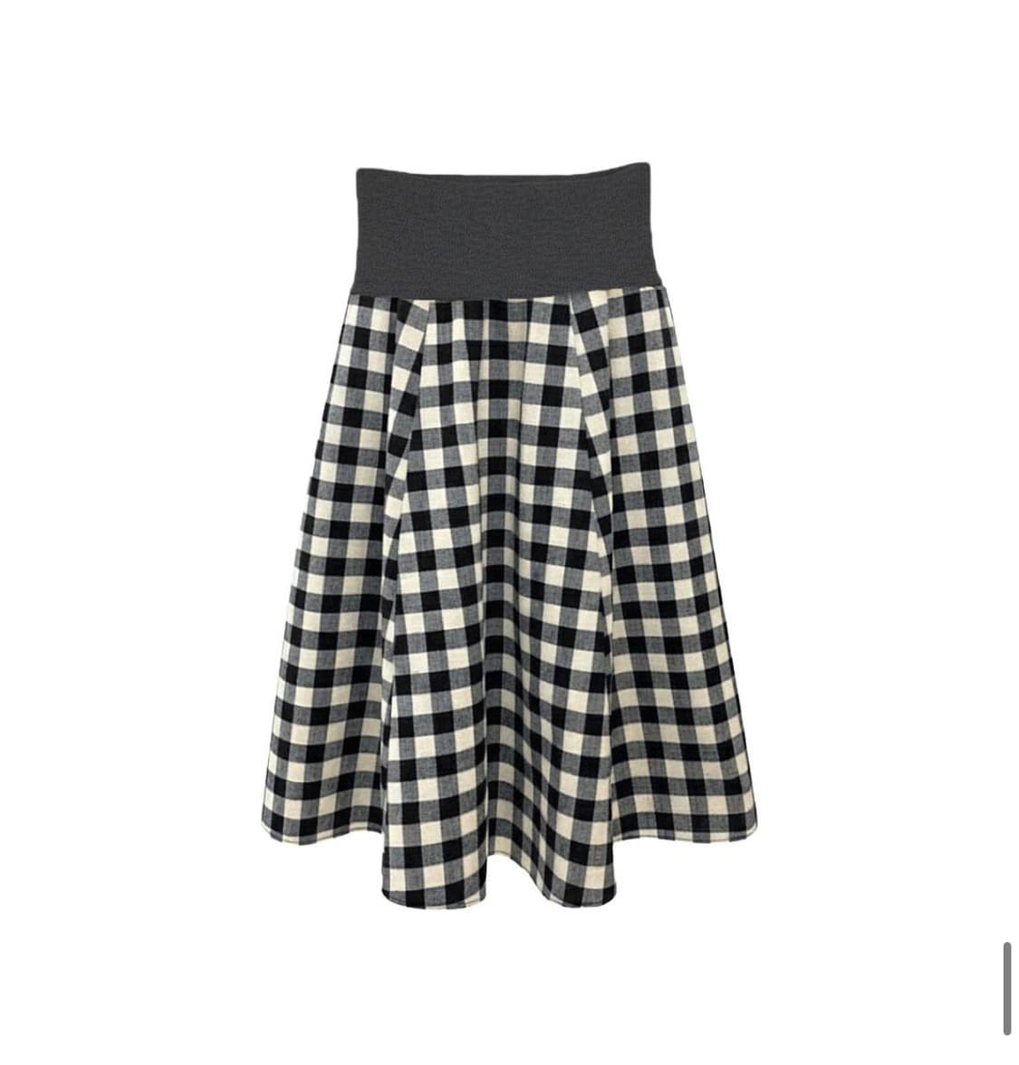 익스파이어드걸 Patchy Gingham Skirt Black 상품이미지1