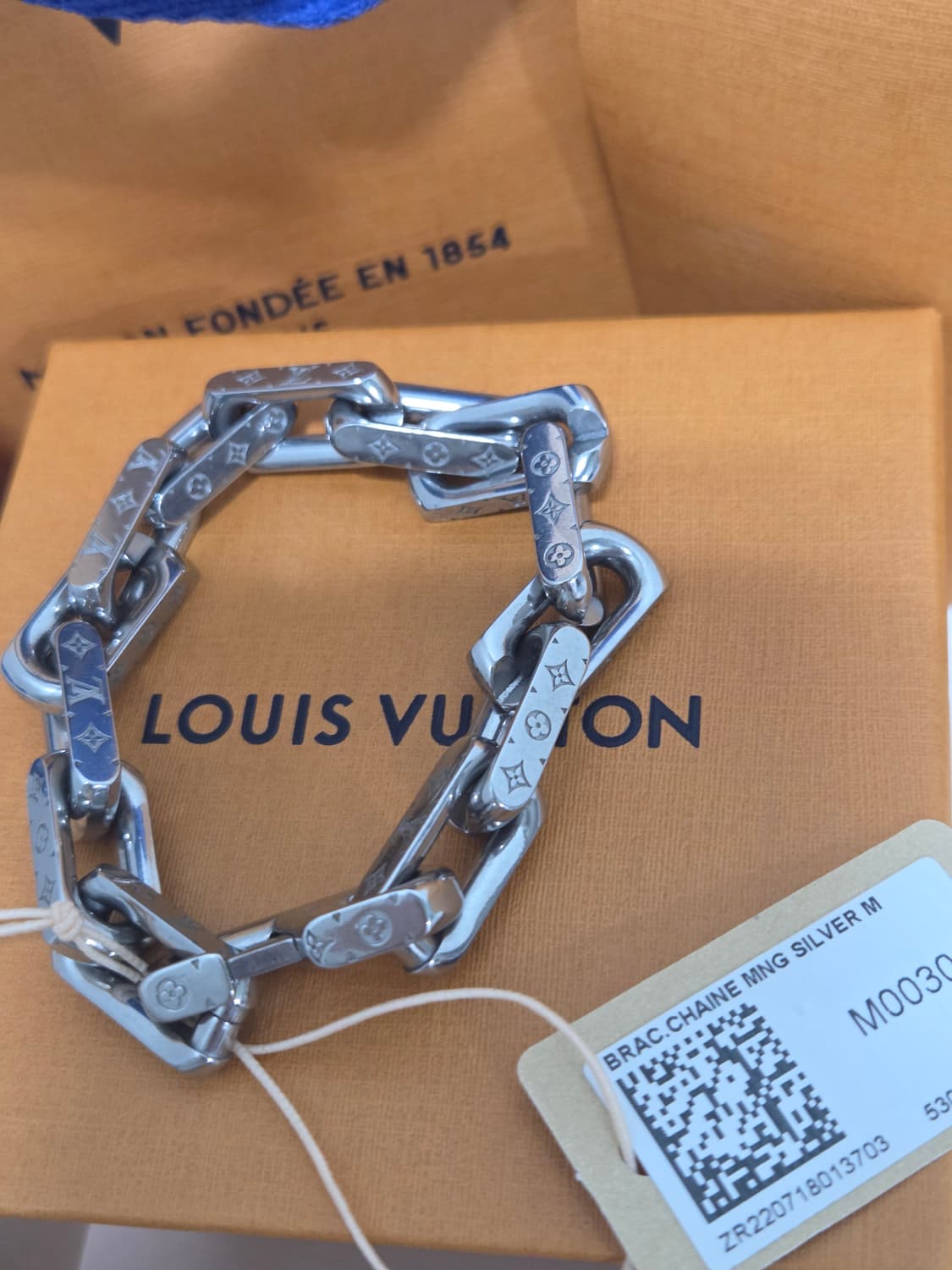 [새상품급] 루이비통 버질아블로 모노그램 체인 팔찌 M Size 상품이미지2