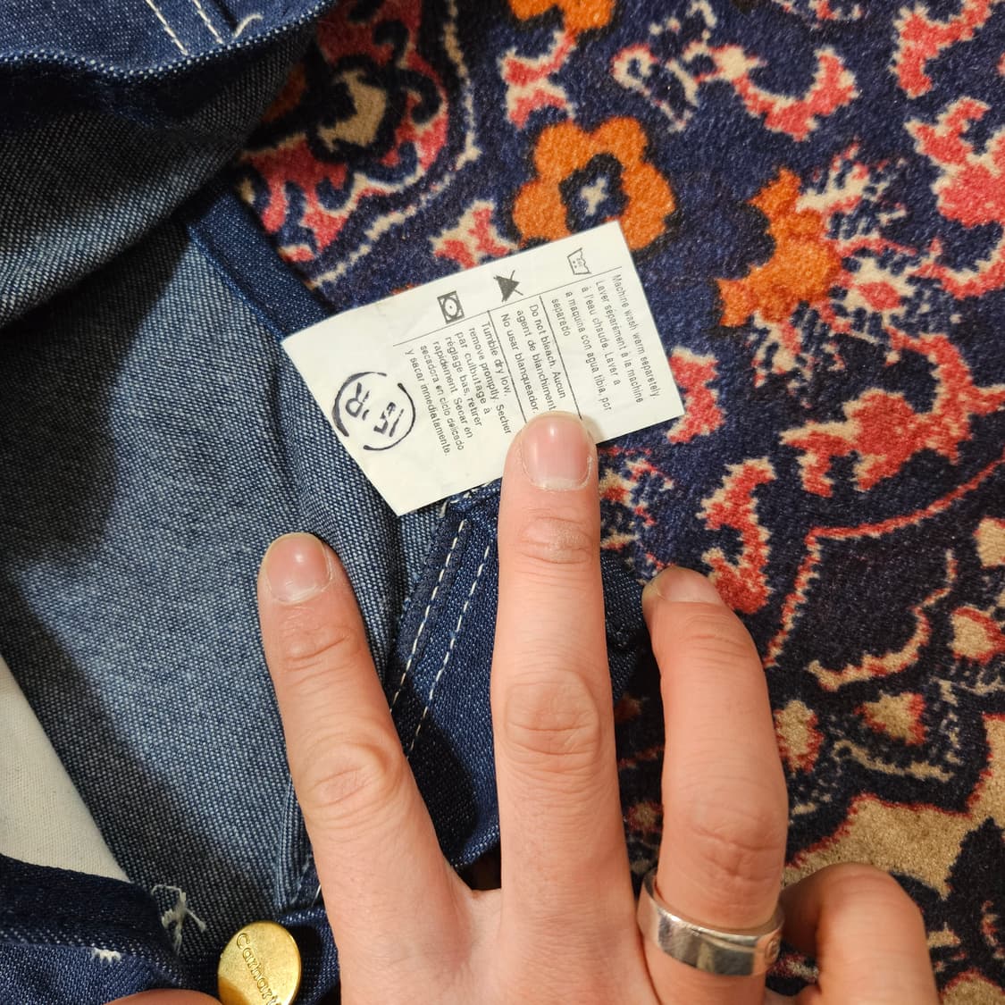 칼하트 데님 카펜더 루즈핏 멜빵 셋업 30 x 30 size 상품이미지9