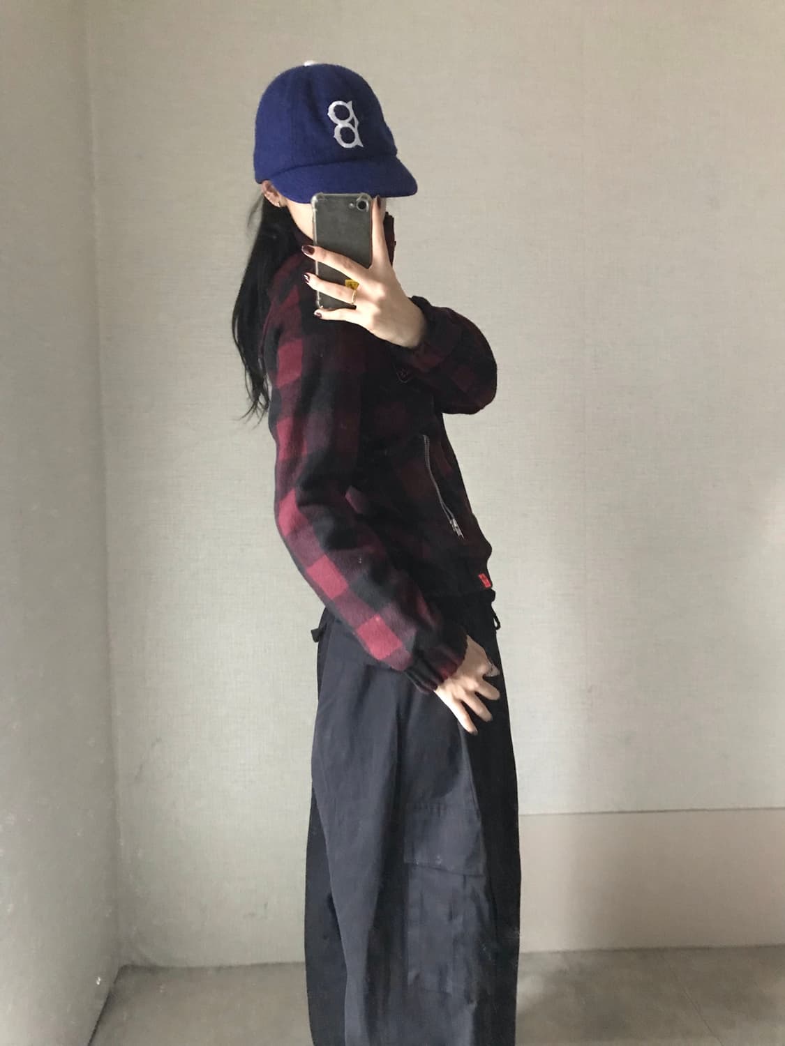 아디다스 체크 누빔 하이넥 자켓 상품이미지3