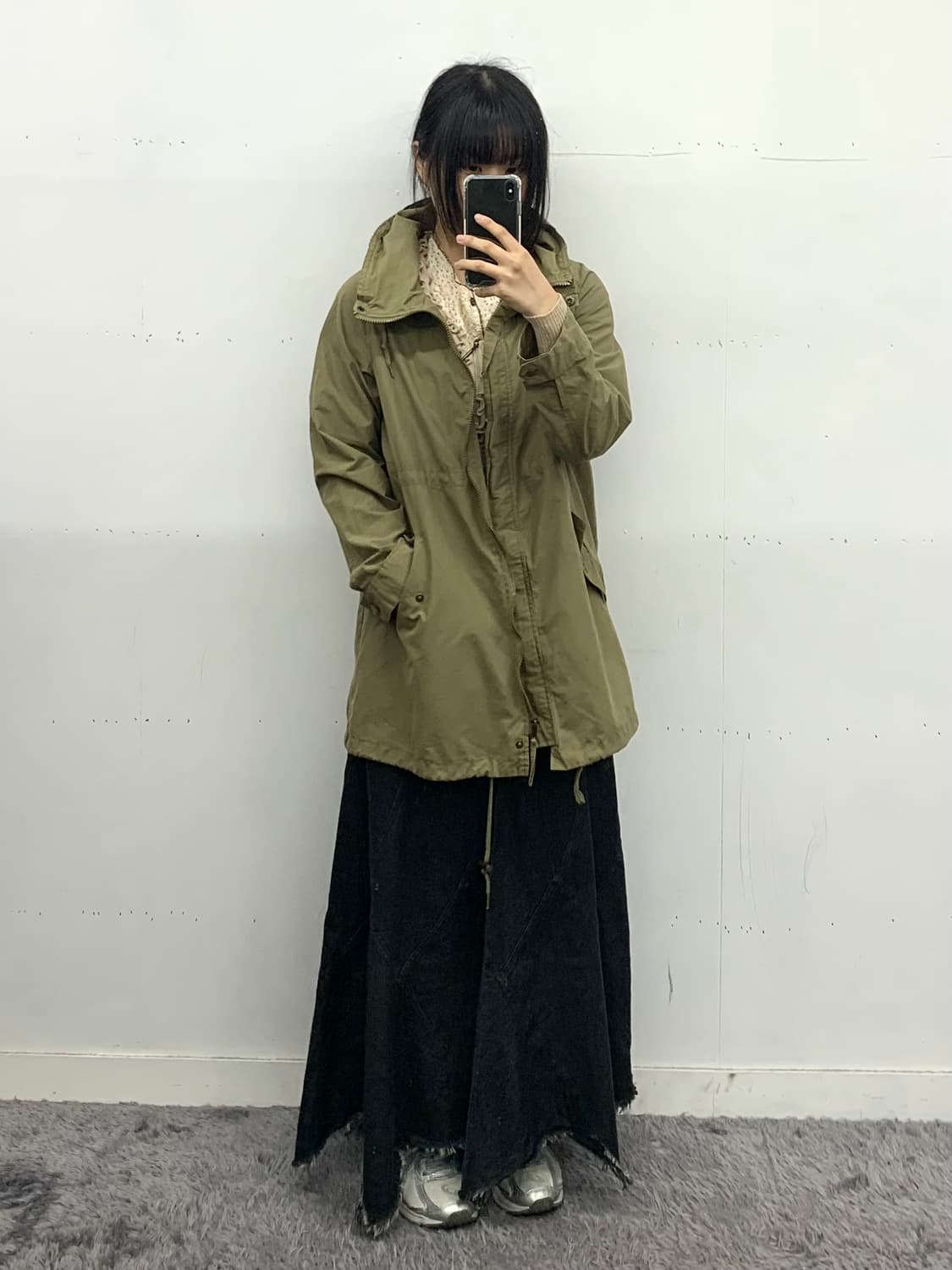 재패니즈 흑청 롱스커트 상품이미지2