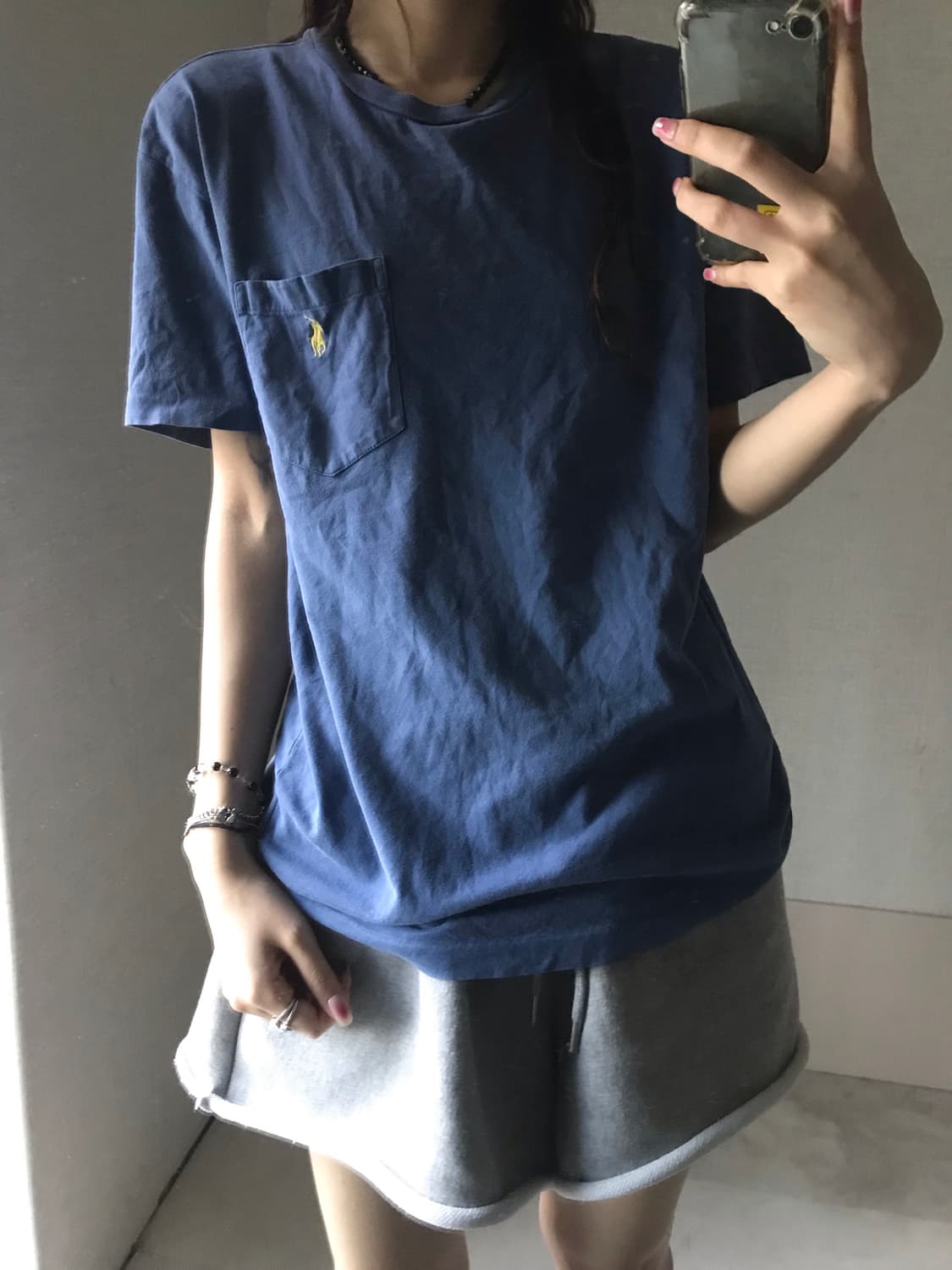폴로 블루 포켓반팔티셔츠 상품이미지3