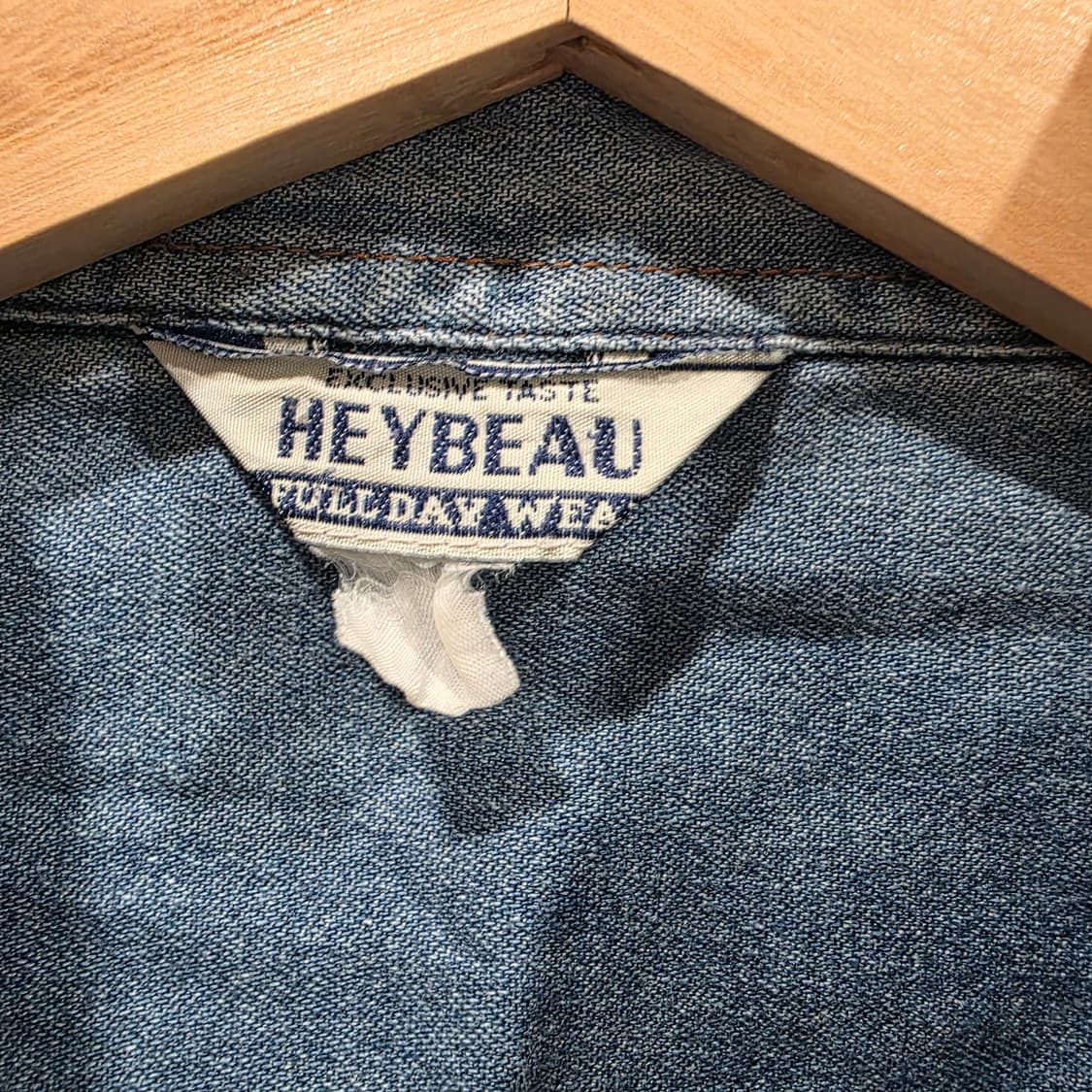 빈티지 HEYBEAU 중청 데님 카라셔츠 상품이미지2