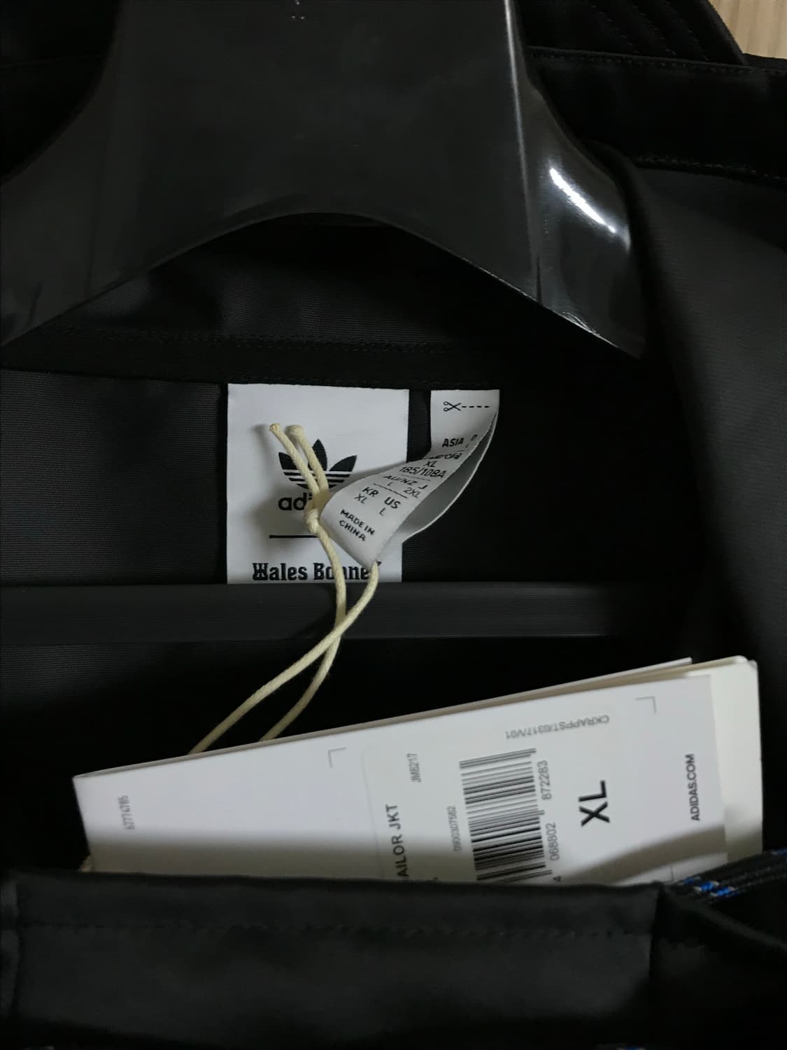 아디다스 x 웨일즈 보너 후드 아노락 재킷 블랙 상품이미지4