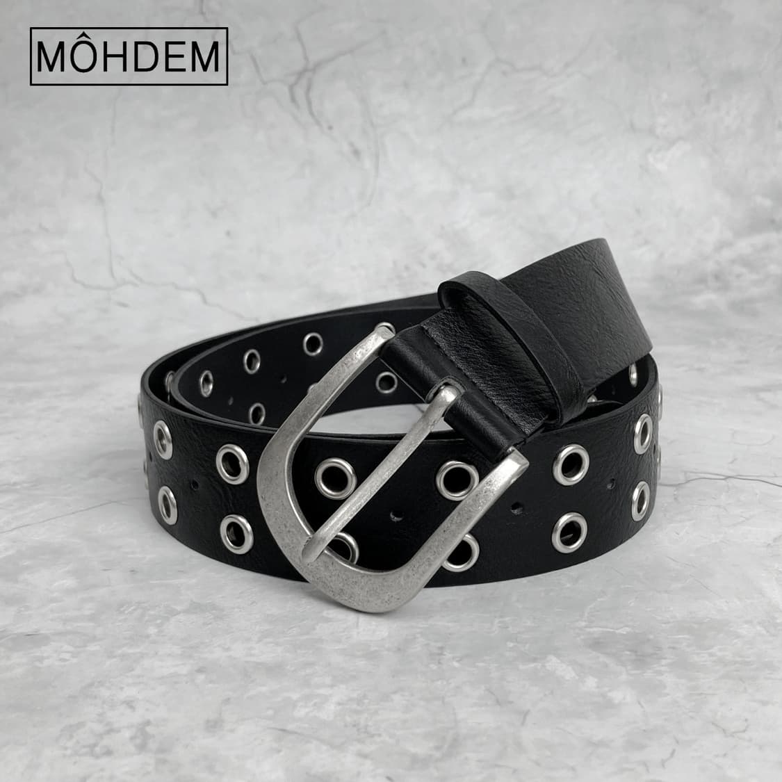[Unisex] 더블 아일렛 펀칭 가죽 벨트 상품이미지9