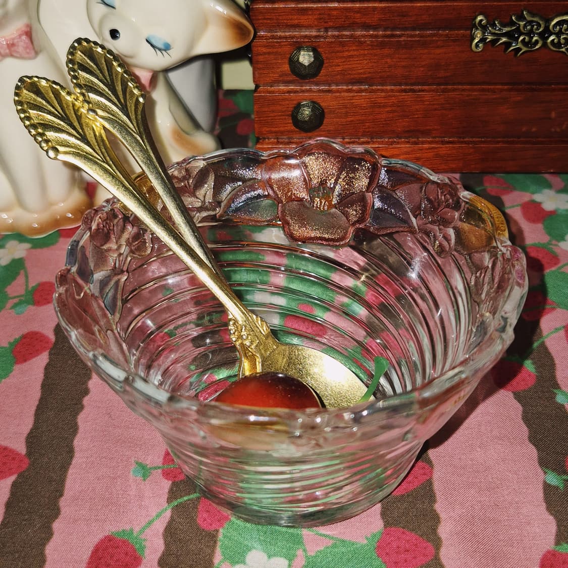 80s 오츠카 컬러 동백꽃 스윌 유리볼 1p 상품이미지10