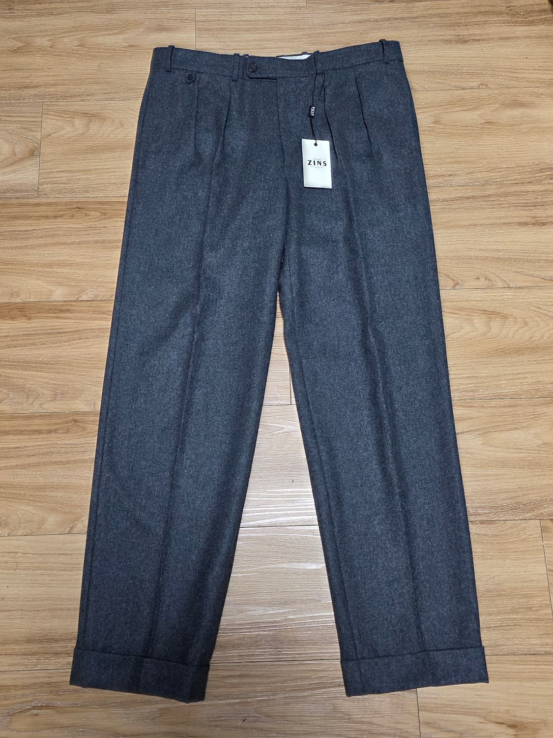 44size오늘만25만)버나드장 BAC J 울플란넬 미디엄그레이 트라우저 상품이미지1