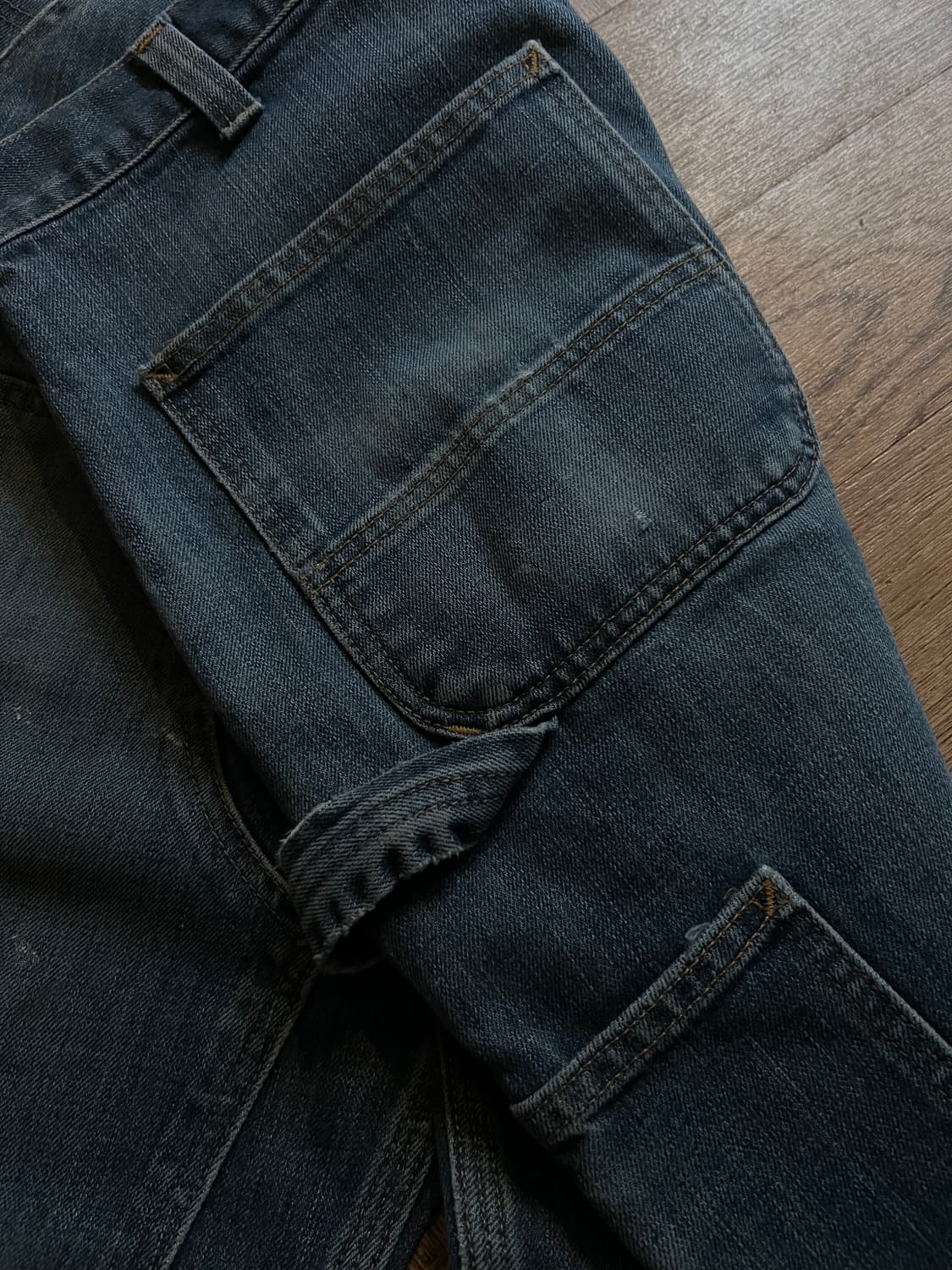 [36]칼하트 USA 더티워싱 더블니 워크 데님 팬 상품이미지7