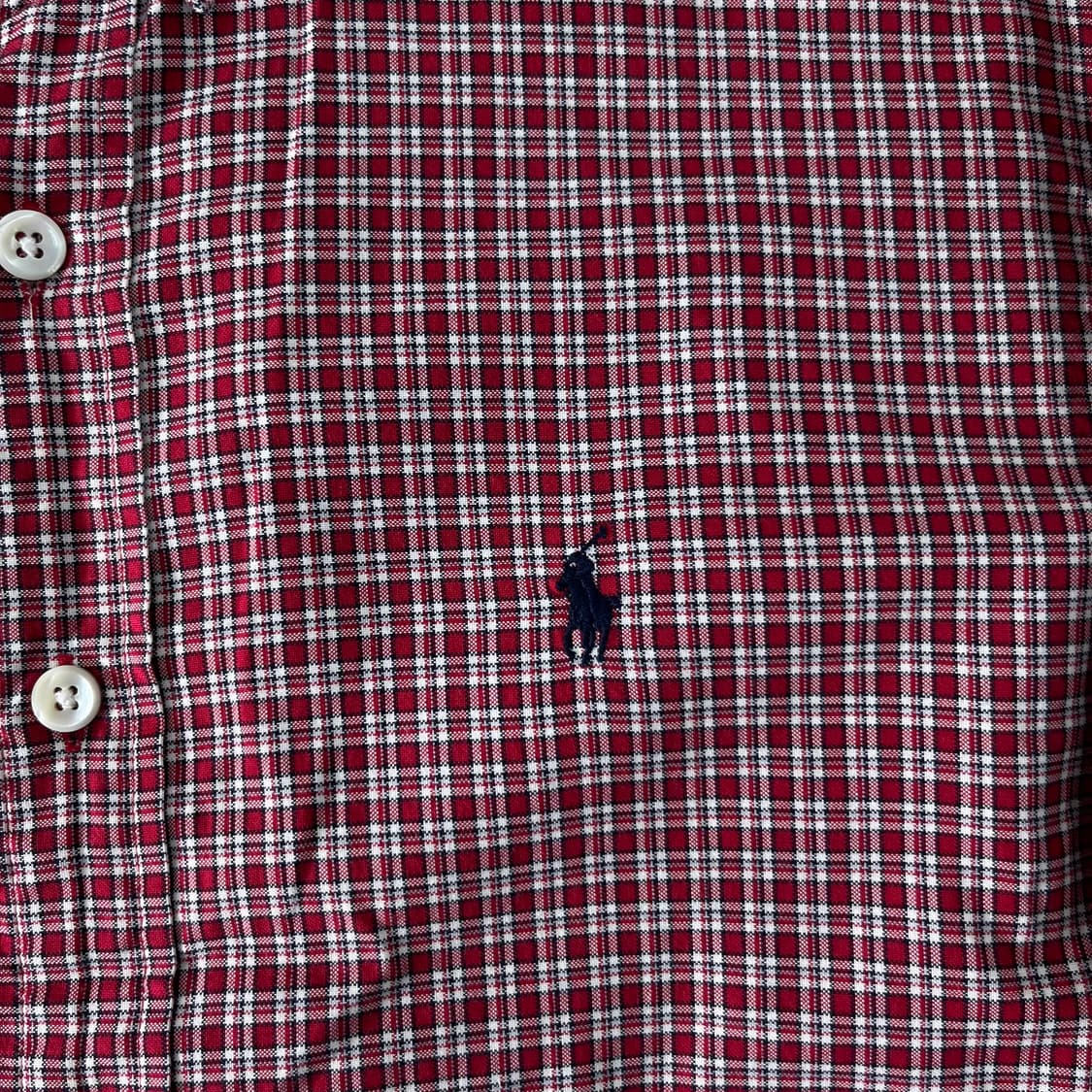 100 폴로랄프로렌 스포츠 빈티지 체크 코튼 셔츠 상품이미지4