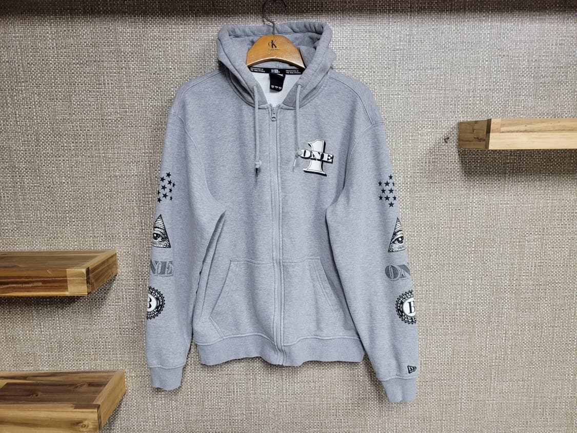 L 100사이즈 뉴에라 기모 후드 집업 자켓 상품이미지1