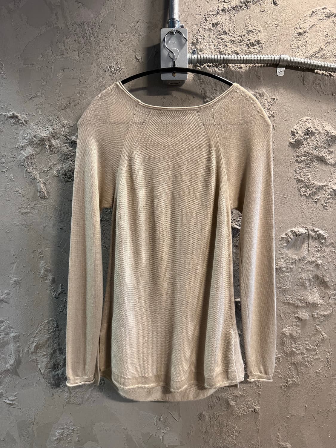 M 로로피아나 LORO PIANA 캐시미어 실크 니트 크림 상품이미지5