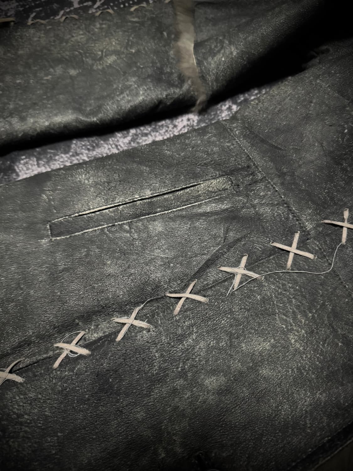 “00s Vkei Style eyelet fur long coat“ 상품이미지3