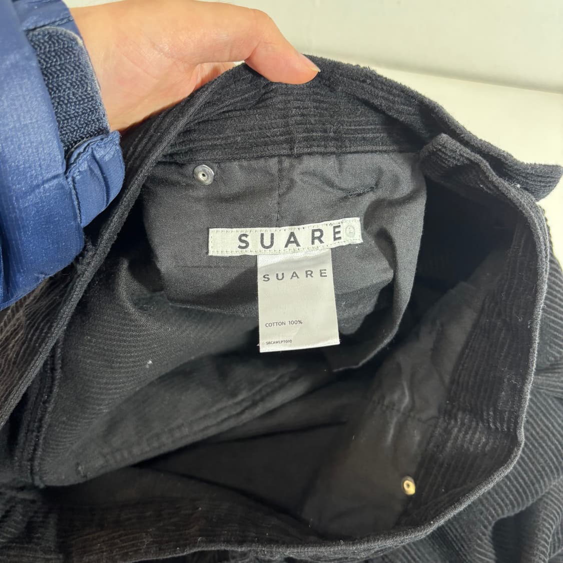 L-XL 수아레 블랙 와이드핏 카고 코듀로이팬츠 상품이미지4