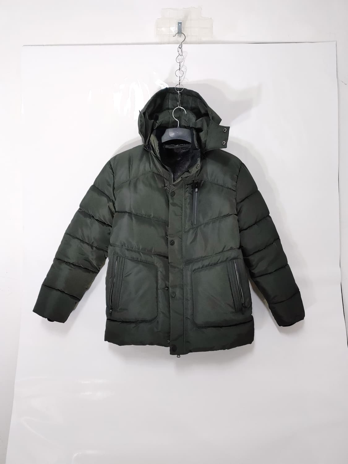 파라고나 유광 후드 패딩점퍼 상품이미지1