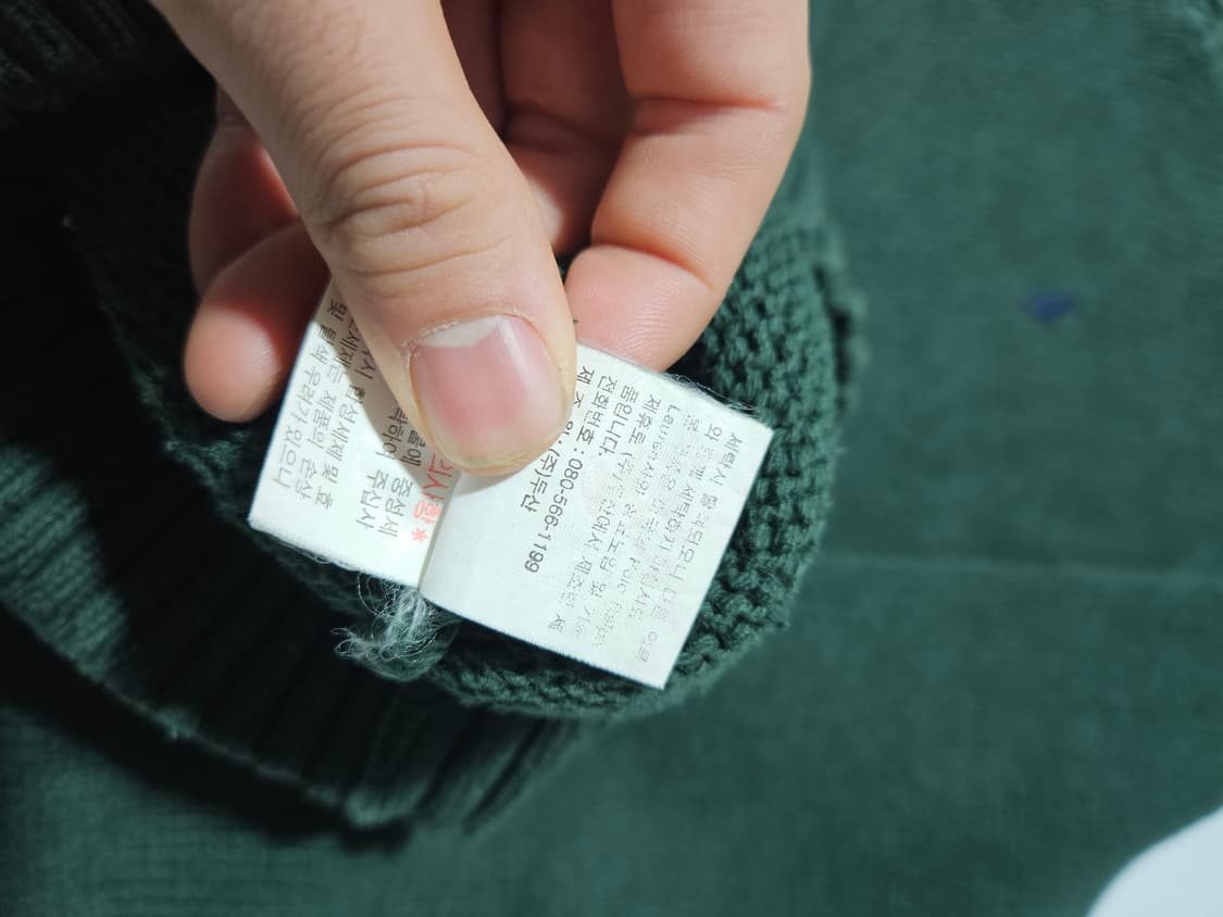 1990's 폴로 랄프로렌 브이넥 니트 코튼 90 상품이미지6