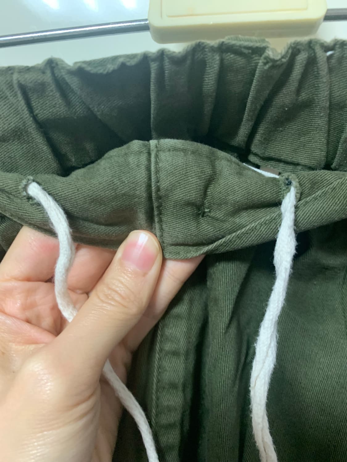 Naneu 카키 카고 롱스커트 55-66-77 상품이미지3