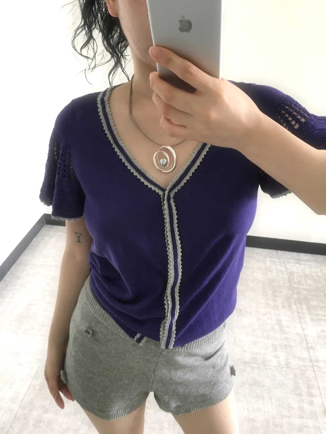 crochet sleeve knit 상품이미지4