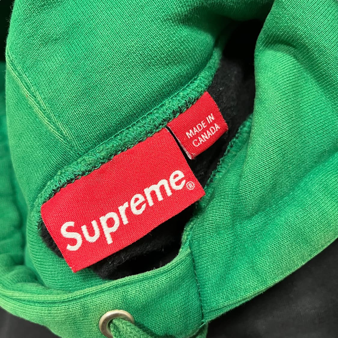 슈프림 뉴욕 클래식 로고 그린 헤비 코튼 후디 상품이미지5
