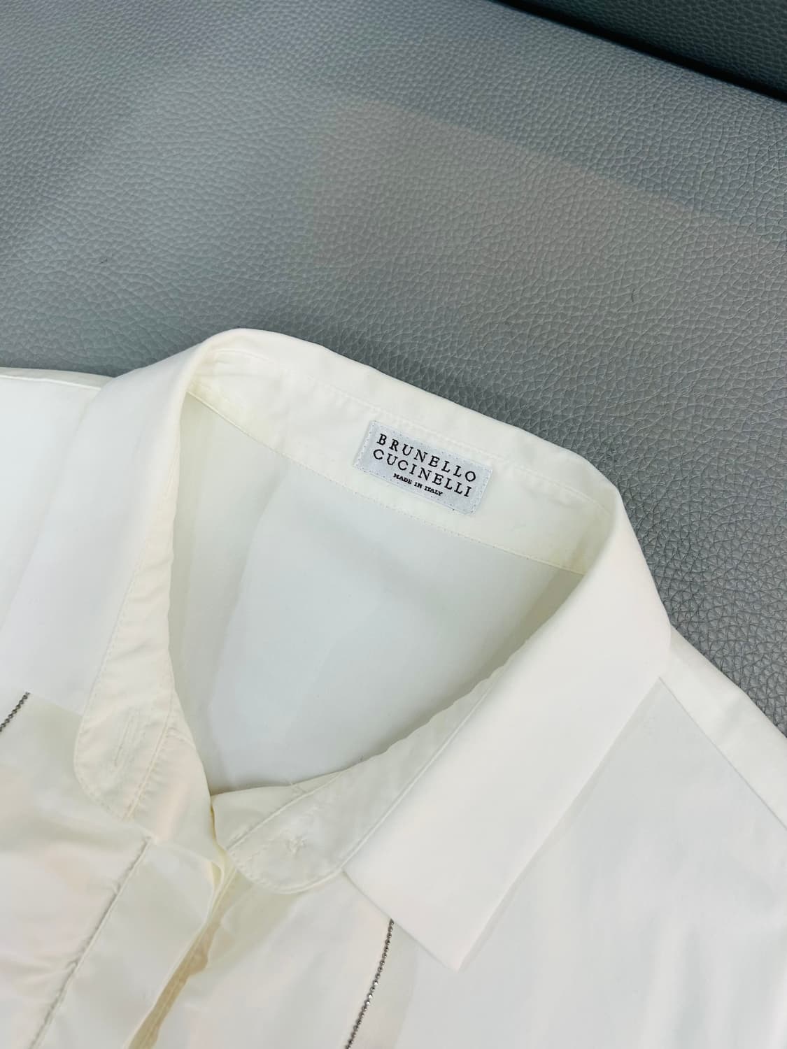 브루넬로쿠치넬리 여성 셔링 화이트 셔츠(M) 상품이미지5