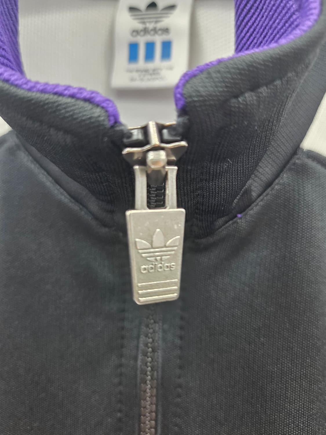 L 90s 일본빈티지 아디다스 블랙/퍼플 트랙탑 상품이미지3