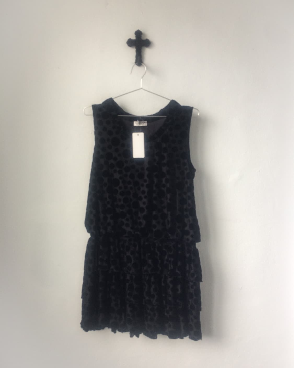 Velvet dot pattern sleeveless onepiece 상품이미지2