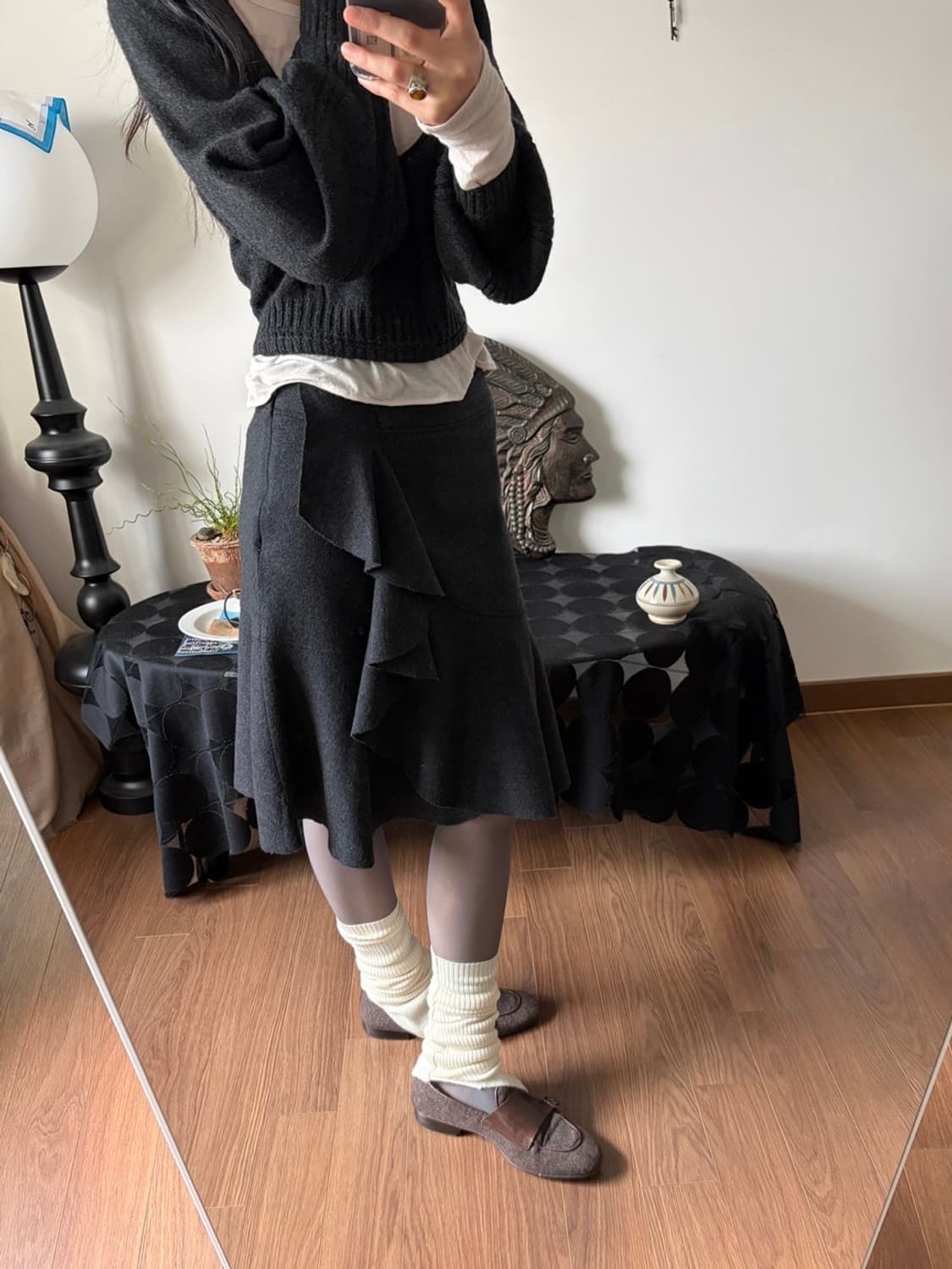 flare layered midi skirt 상품이미지2