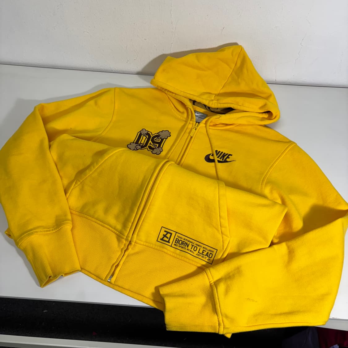 95-100 나이키 옐로우 BRON TO LEAD 백로고 후드집업 상품이미지1