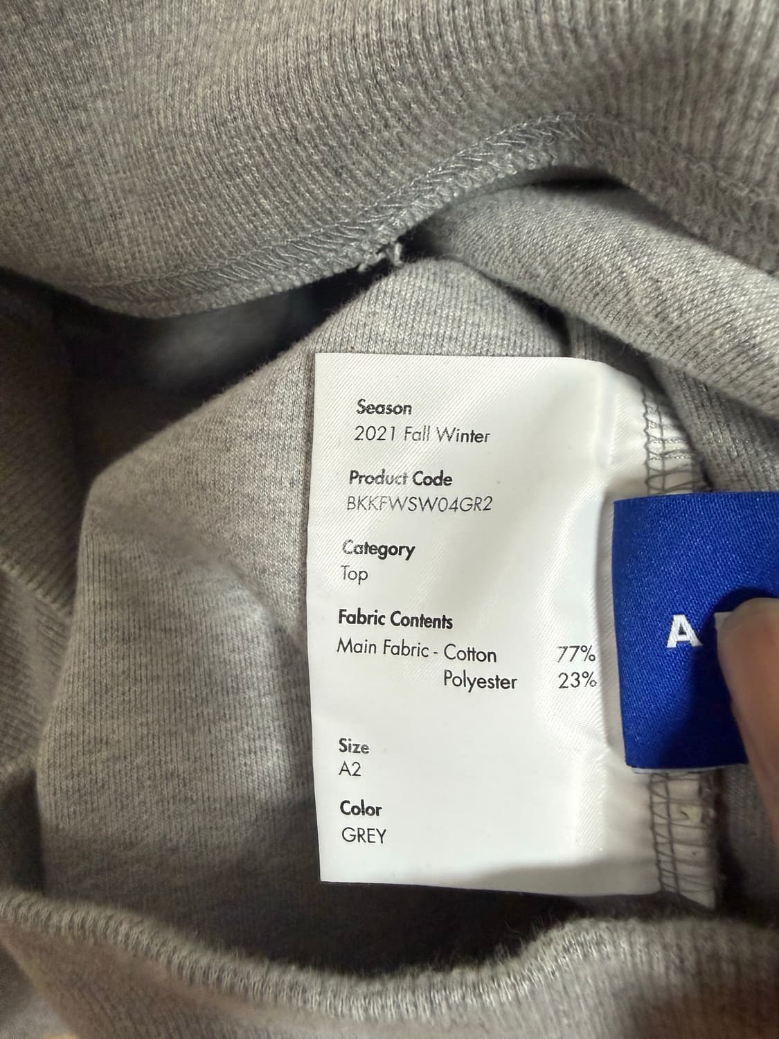 아더에러 x 메종키츠네 더 블루이스트 폭스 맨투맨 A2 상품이미지4