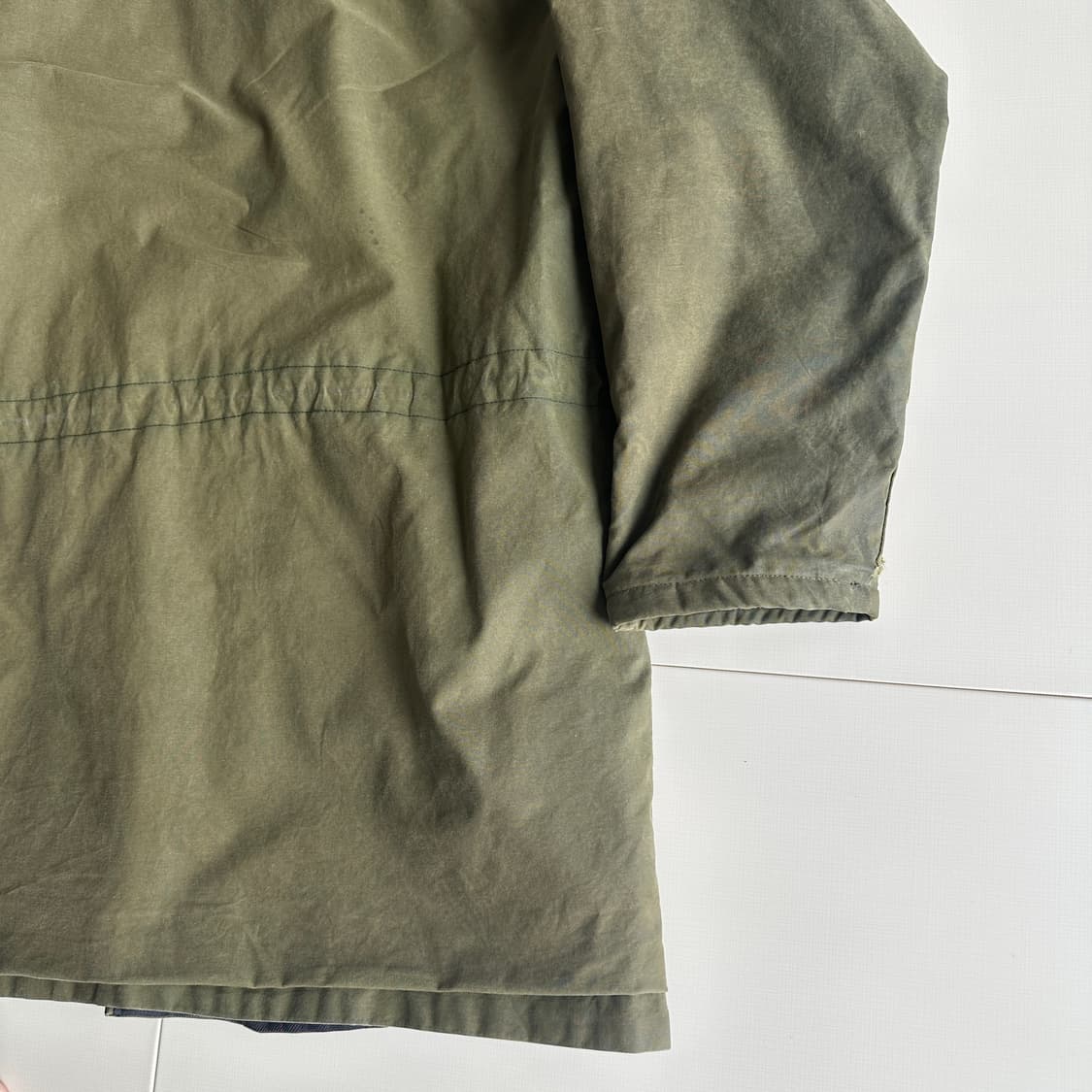 90s 폴로 스포츠맨 왁스 자켓 USA MADE 블랙와치 안감 탈론 상품이미지9