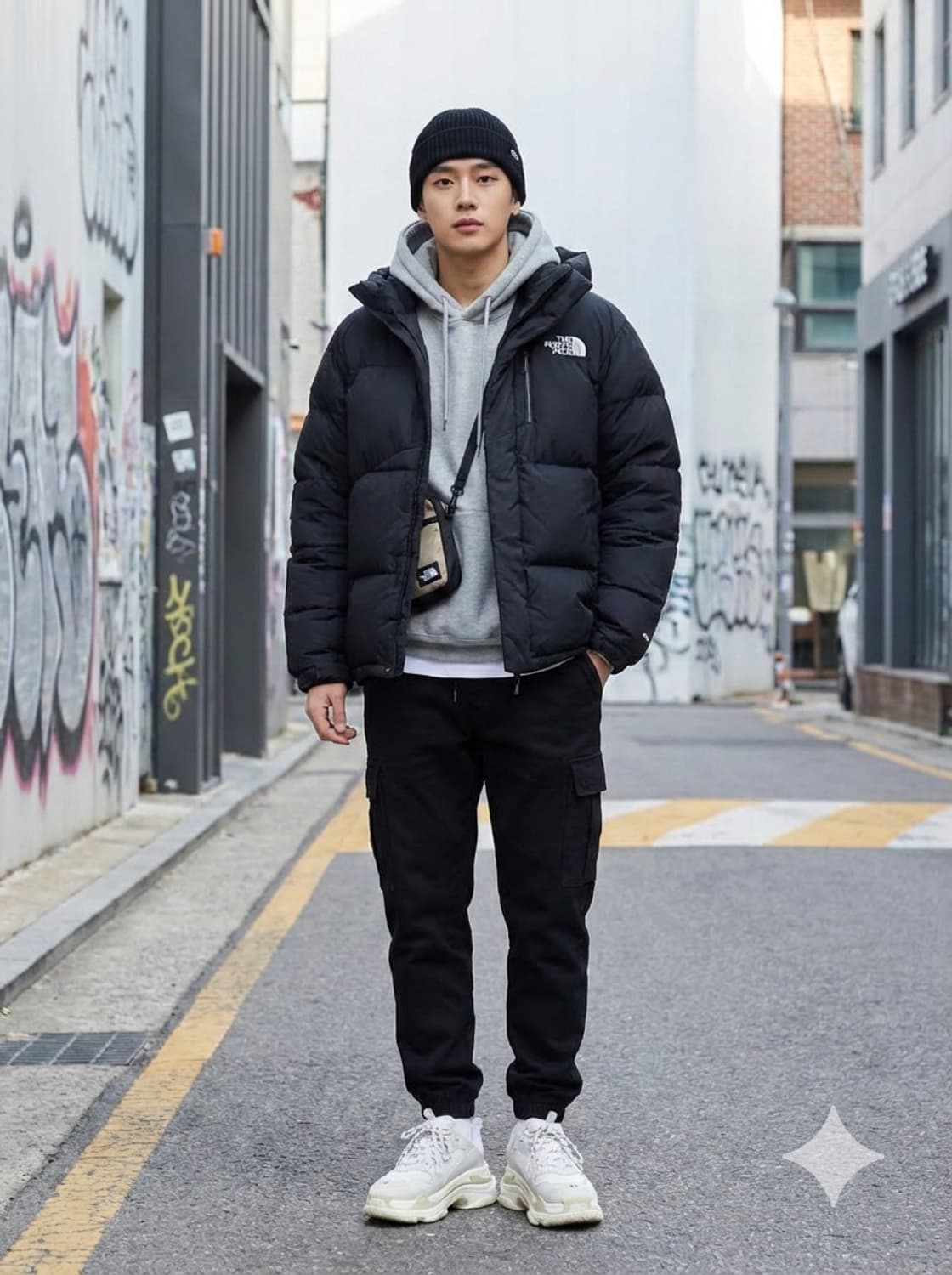 노스페이스 블랙 RDS 구스다운 후드 패딩 상품이미지1