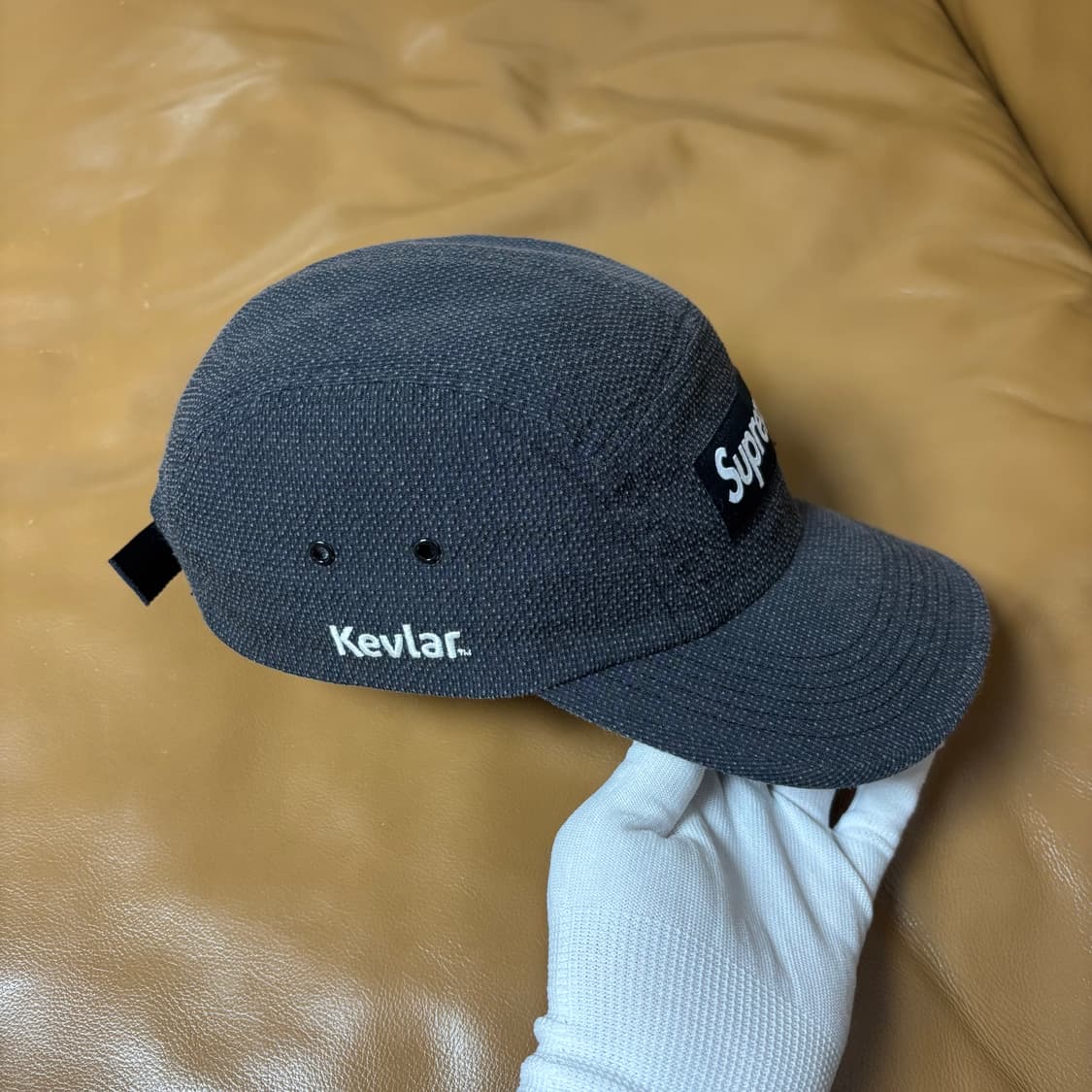슈프림 캠프캡 모자 박스로고 케블라 블랙 상품이미지3