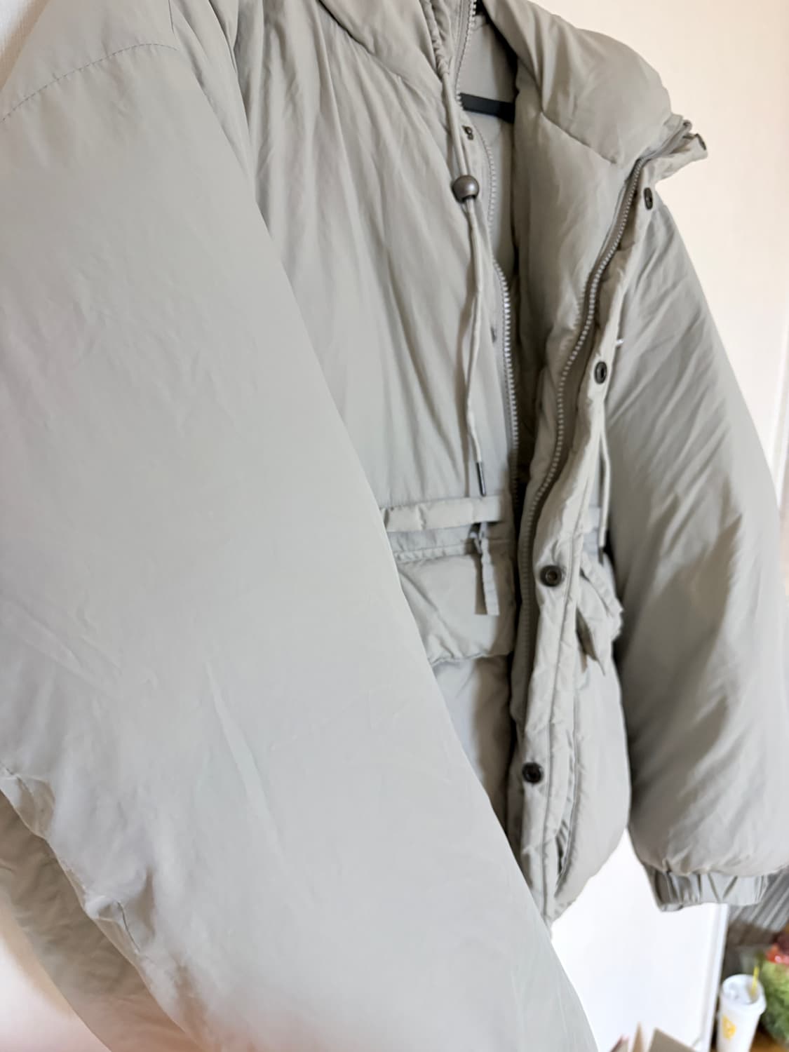 프리즘웍스 후디드 덕다운 파카 그레이 상품이미지3