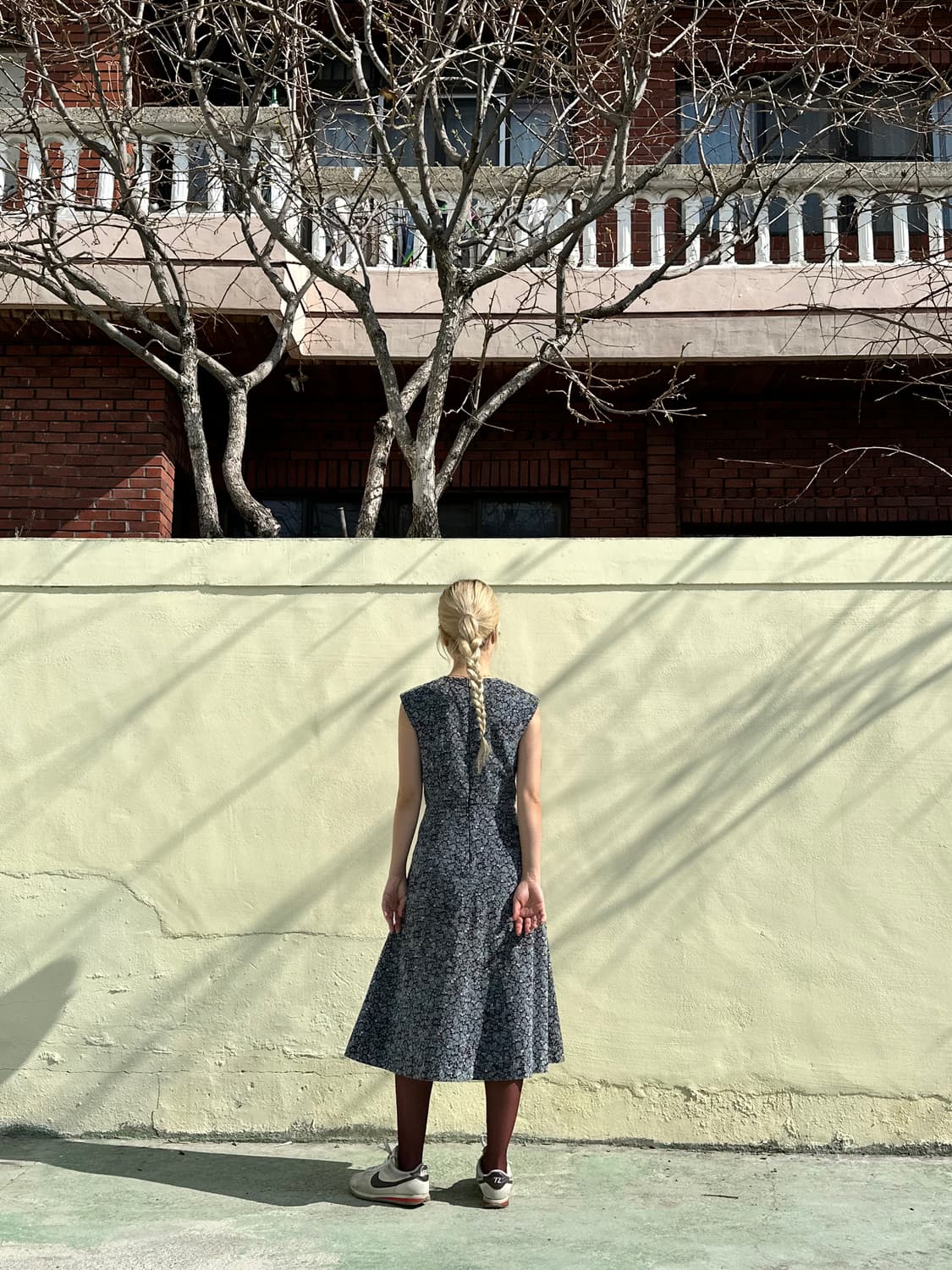 스퀘어넥 코듀로이 플로럴 원피스 상품이미지4