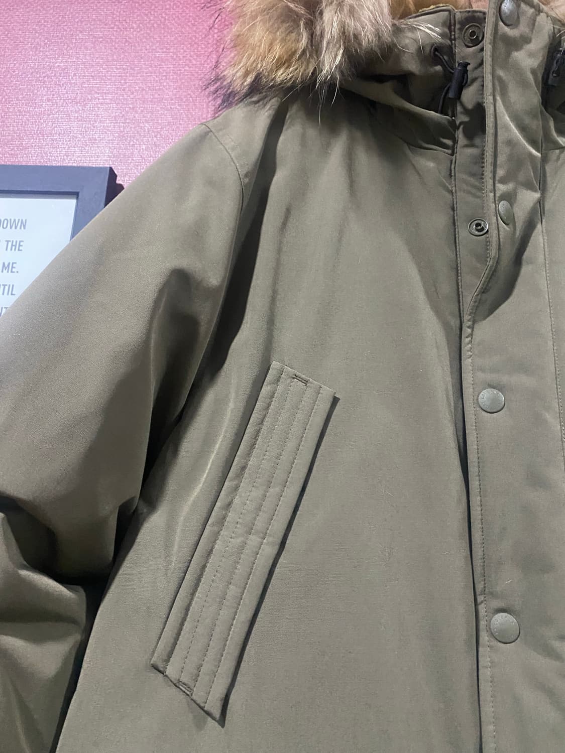 커버낫 카키 패딩 L 상품이미지7