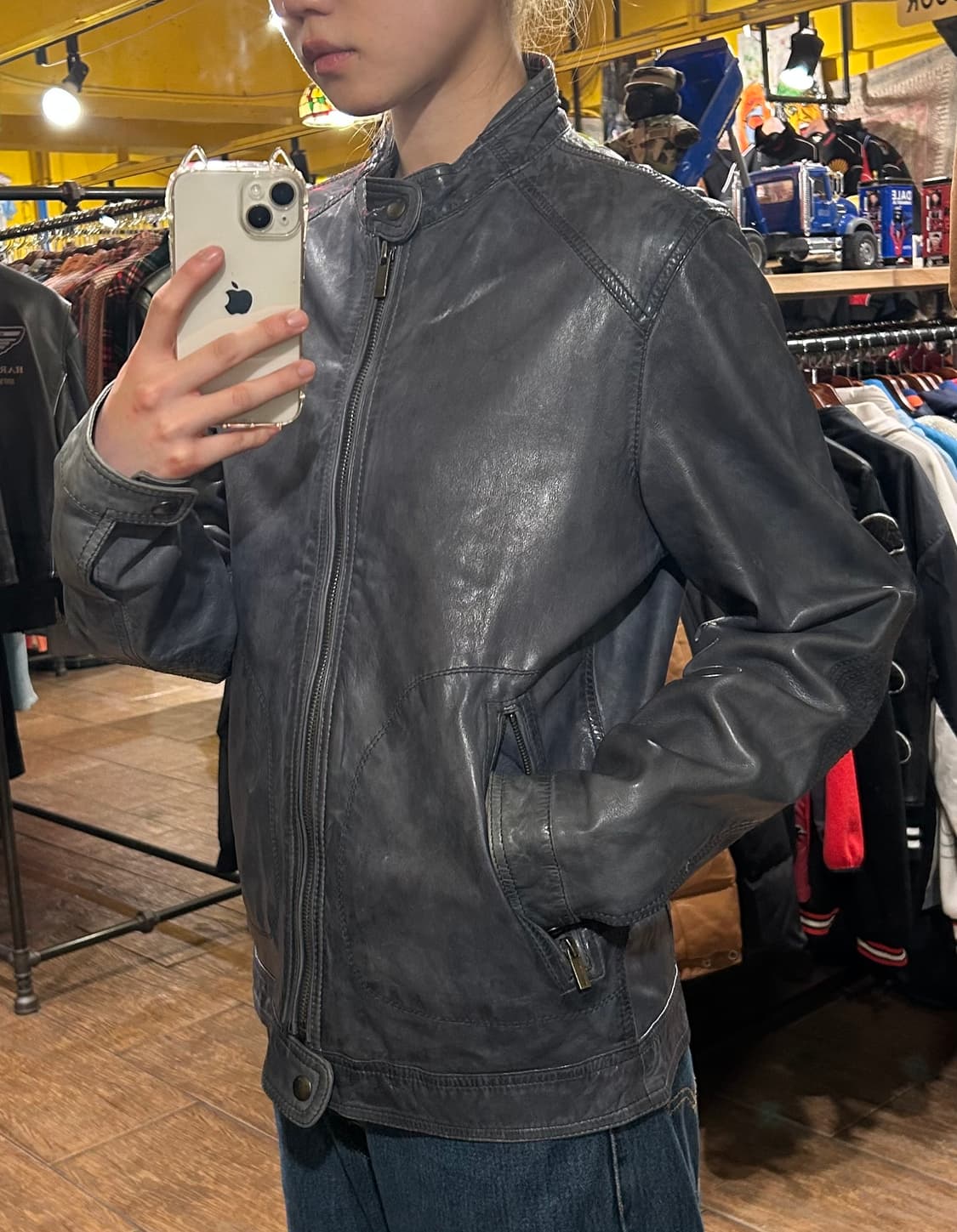 [HI] massimodutti 마시모두띠 레더자켓 상품이미지4