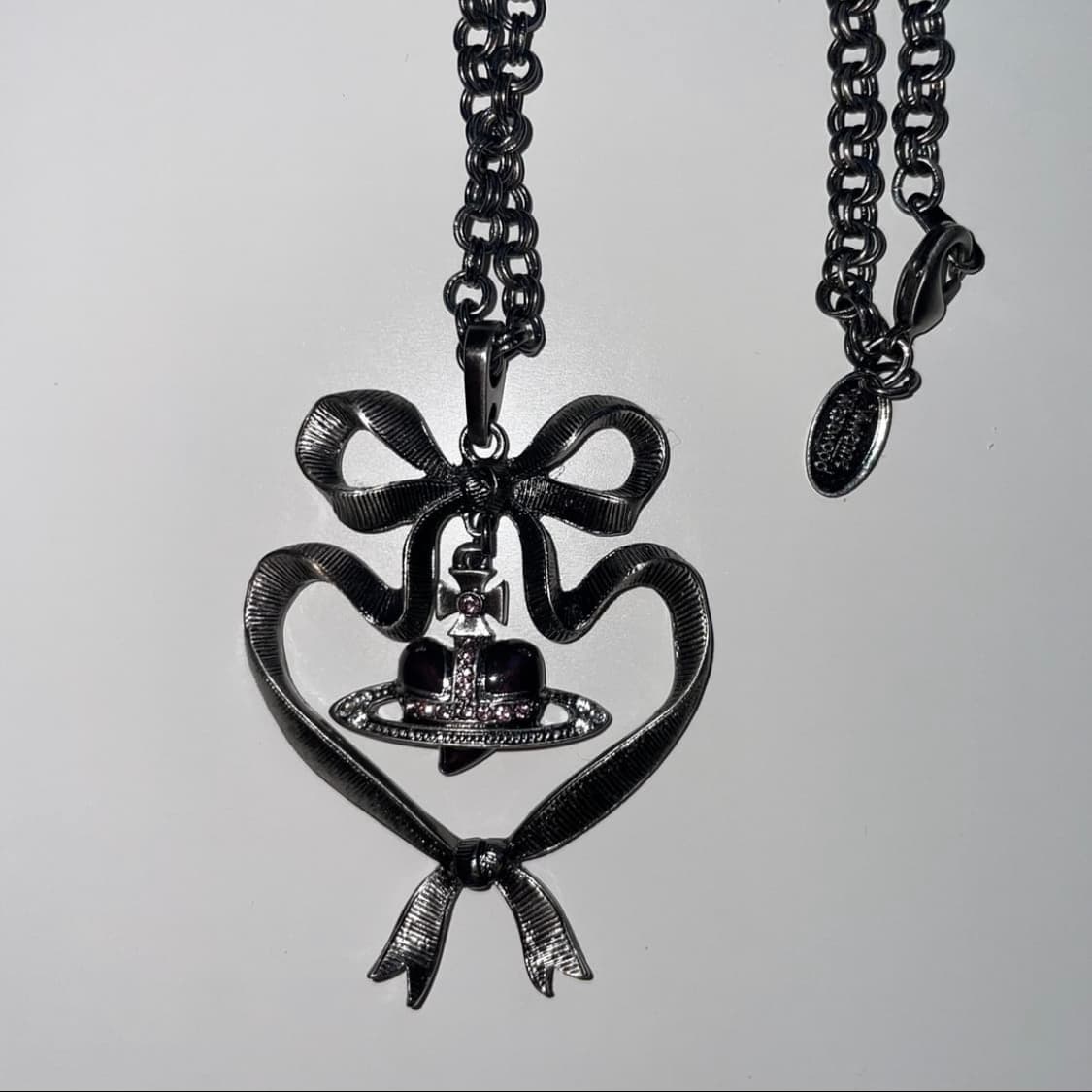 비비안웨스트우드 아카이브 디아망떼 리본 팬던트 목걸이 상품이미지5