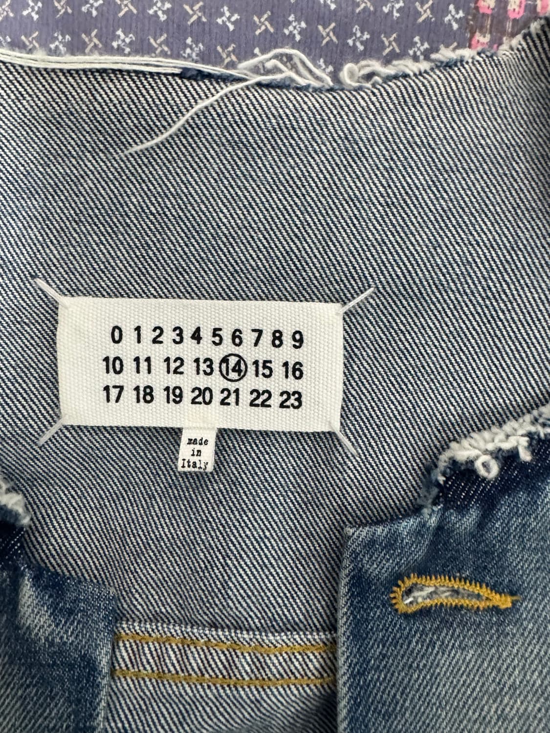Margiela collarless denim jacket - blue 상품이미지4
