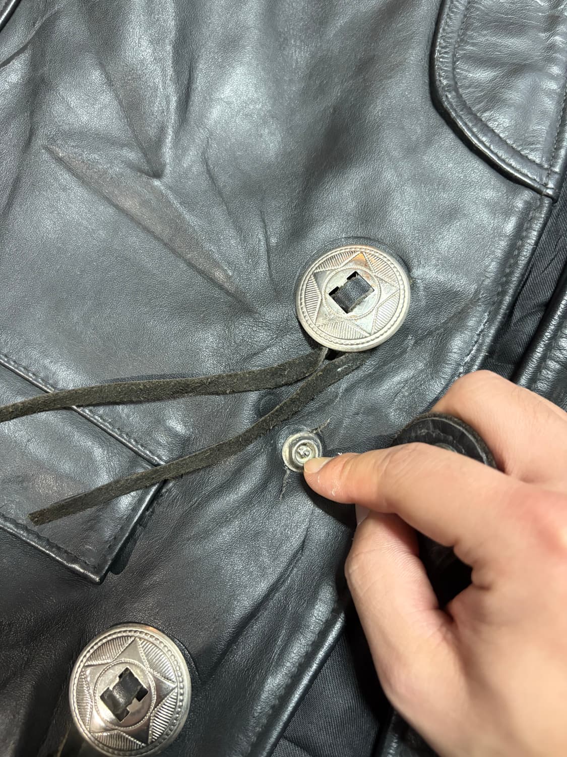 Schott 웨스턴 가죽 레더베스트 자켓 상품이미지6